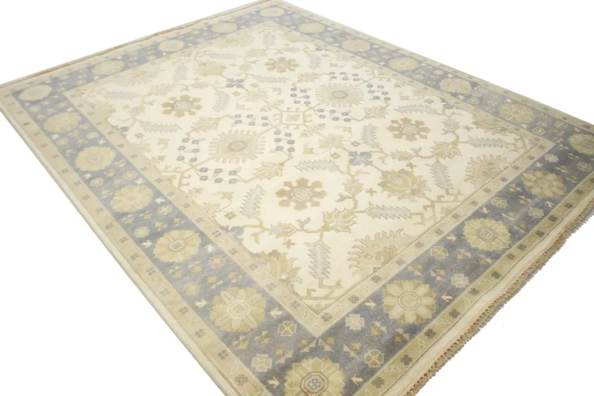 Magic Rugs Muted Cream Floral 8X10 Transitional Oushak Chobi Oriental Rug