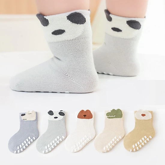 MyKids-USA Breathable Animal Cartoon Baby Socks Non-Slip Newborn-12 Months