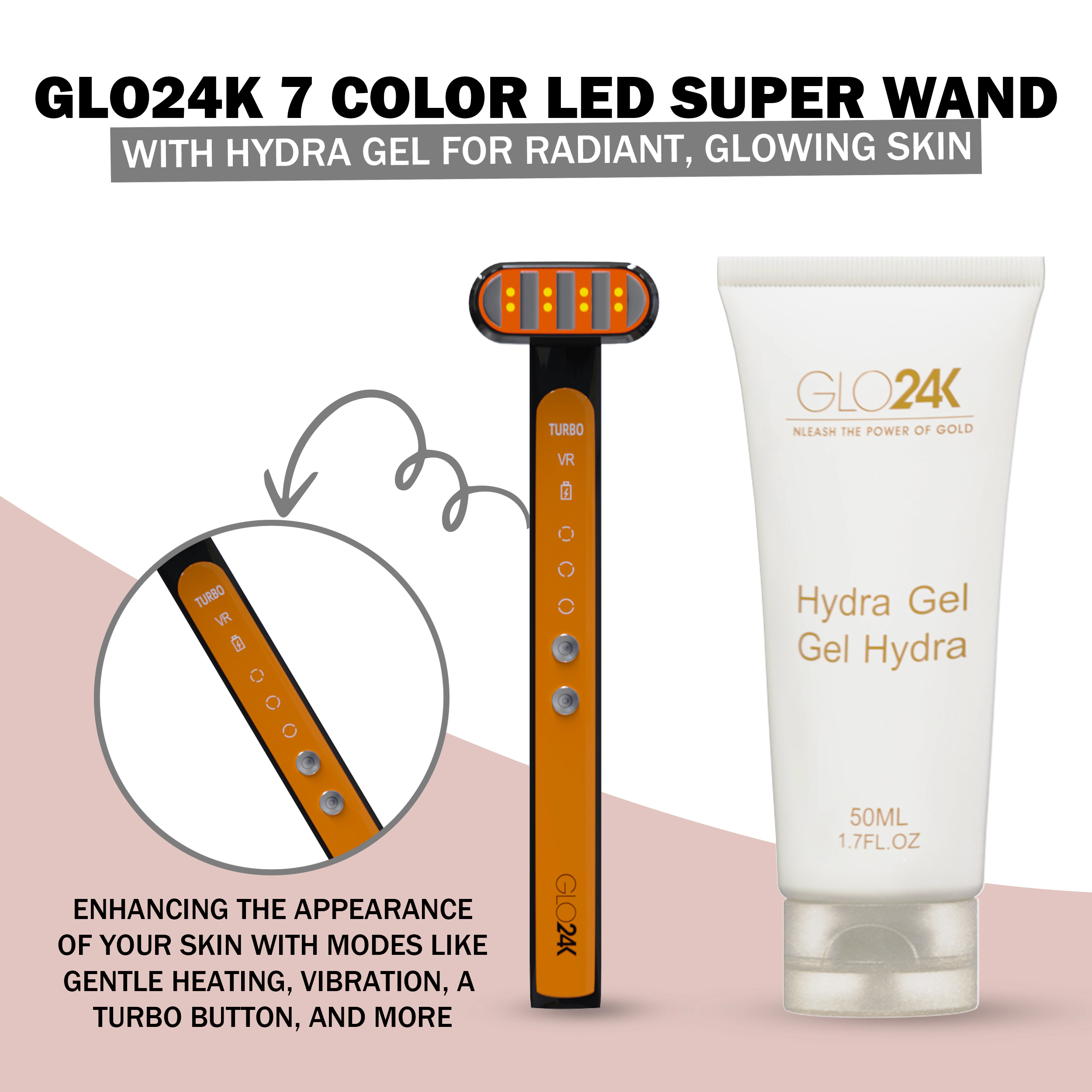 GLO24K Super Wand + Hydra Gel