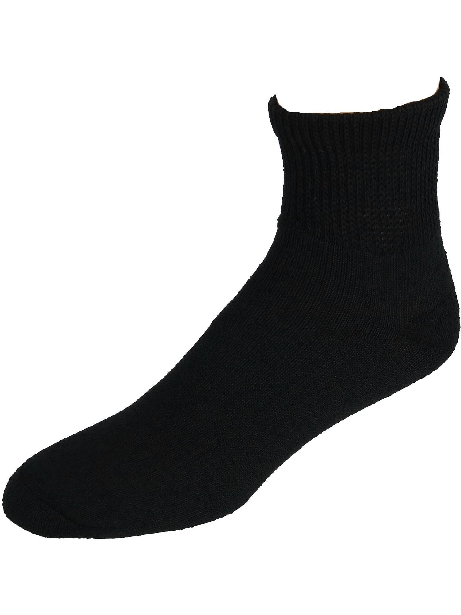 CTM Men's Loose Fit Diabetic Ankle Socks (3 Pair Pack)