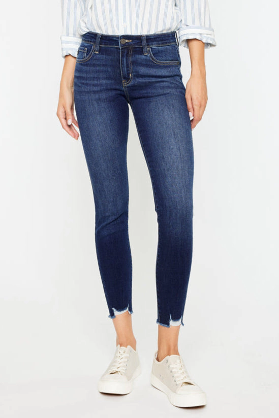 KanCan Women's Essentials Mid Rise Ankle Skinny Jeans Willowbrook