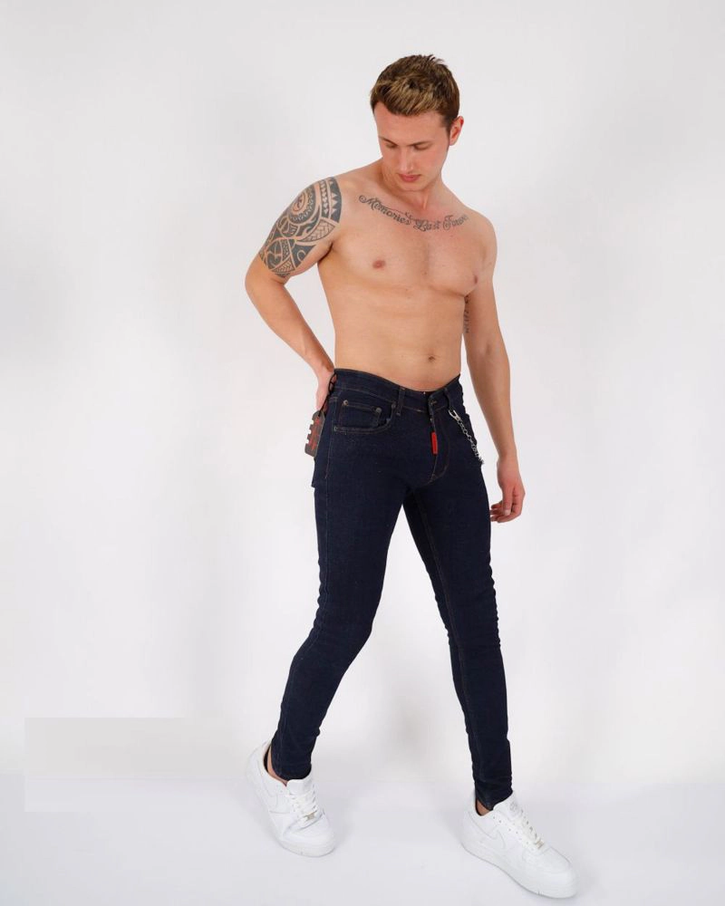 Elie Balleh Men's slim fit skinny wash jeans