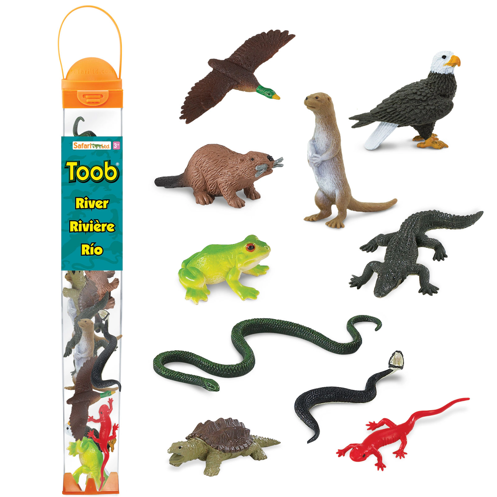 Safari Ltd. - River Animals TOOB - contains 10 Mini Figurines