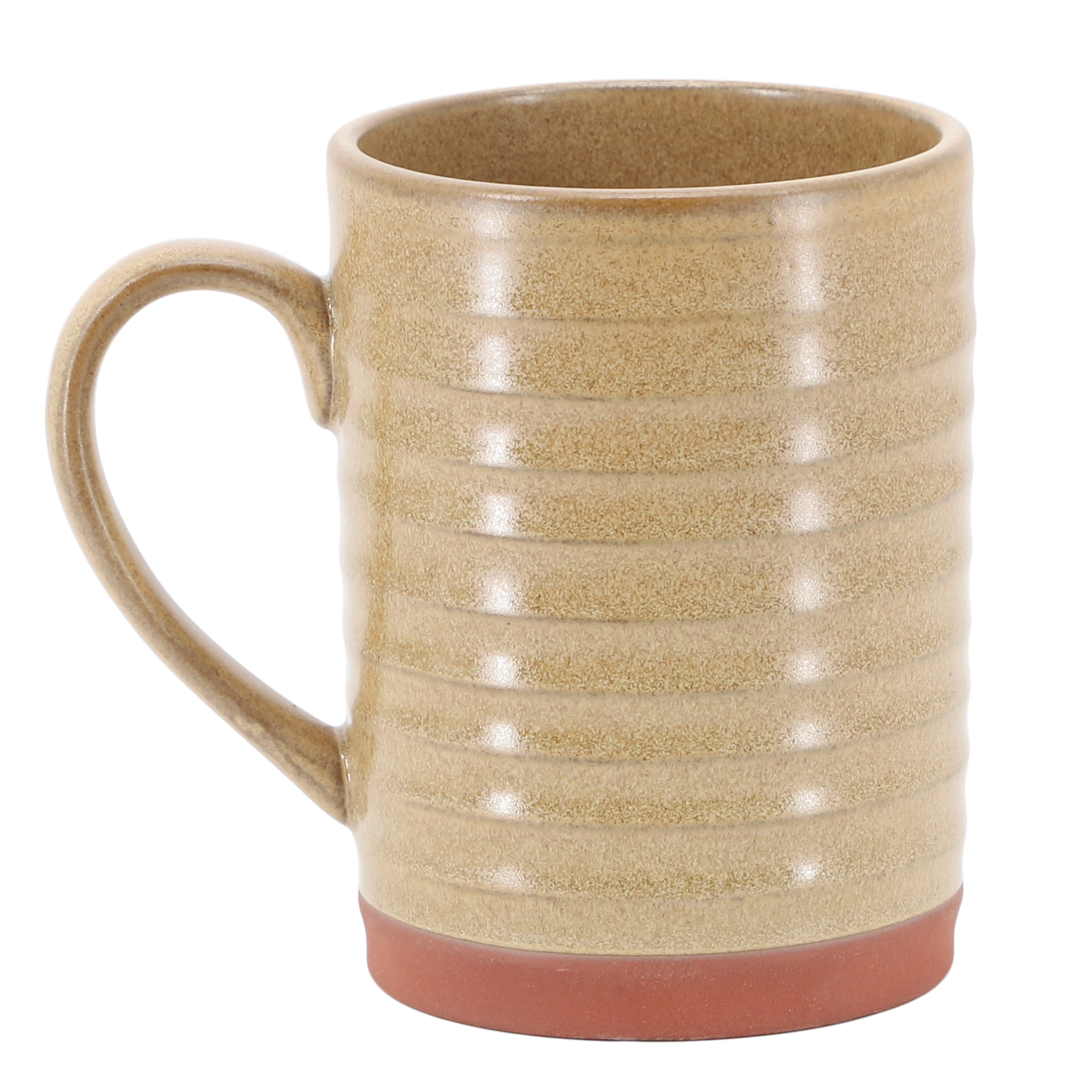 Gibson Home Terra Bella 4 Piece 18.5 Ounce Terracotta Mug Set in Sandstone