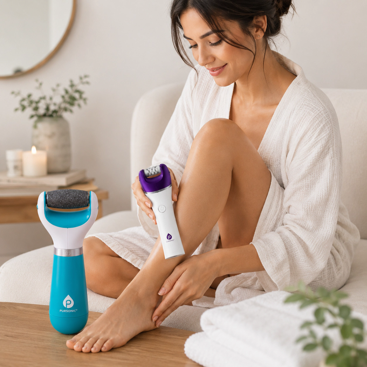 Pursonic Women's Smooth Skin Grooming Bundle with 6-in-1 Epilator & Callus Remover