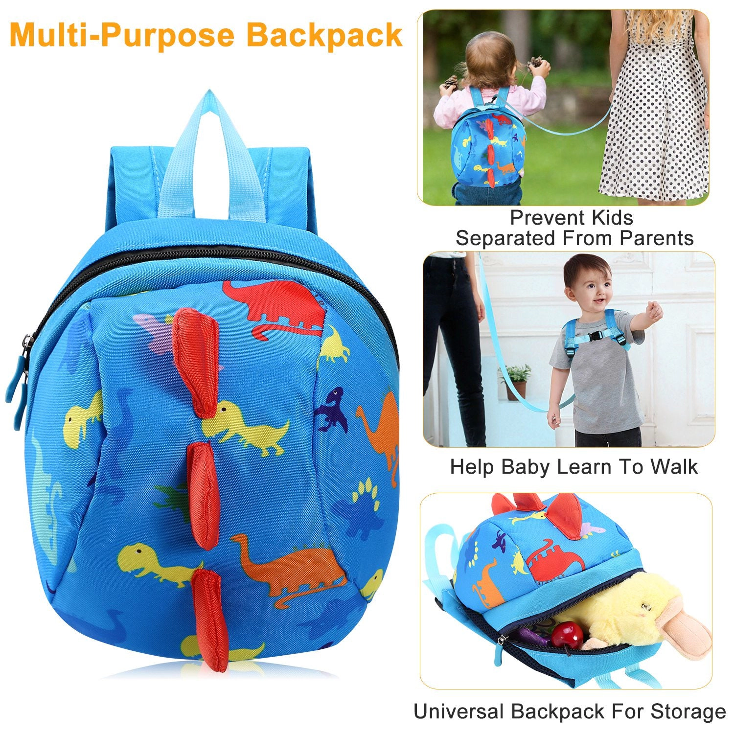 GBruno Kids' Dinosaur Safety Harness Backpack