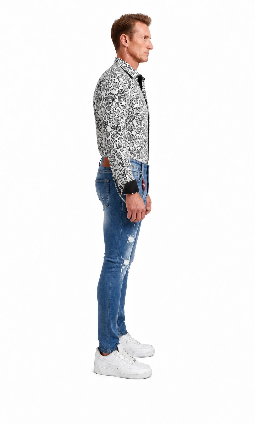 Elie Balleh Men's Trendy Stretch Denim Pants