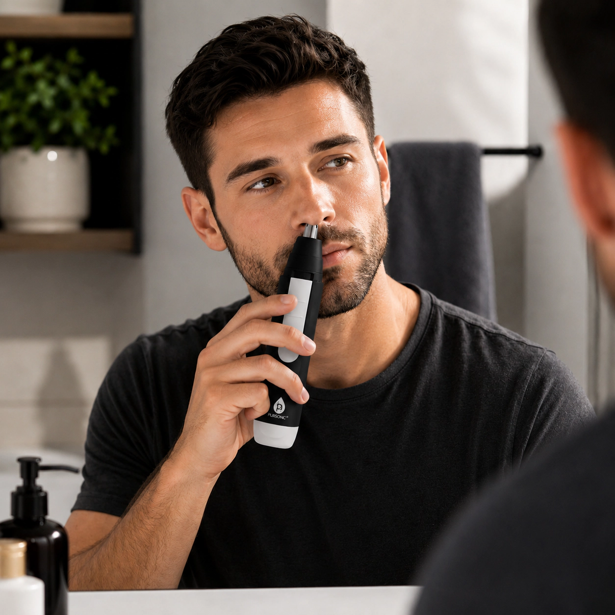 Pursonic Unisex Vacuum Trimmer Nose and Ear Hair Trimmer