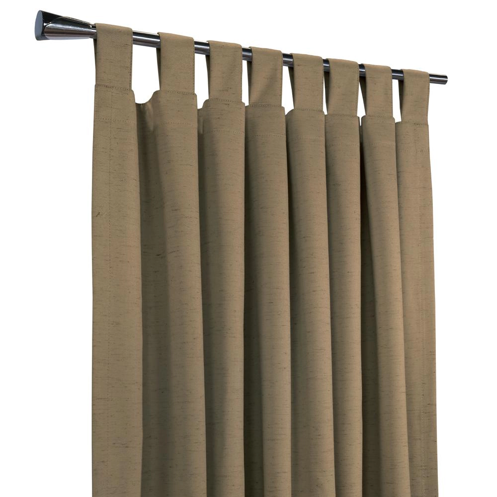 Thermaplus Ventura Blackout Window Treatment Tab Top Curtain Panel for Bedroom Livingroom 52" x 95" Pebble