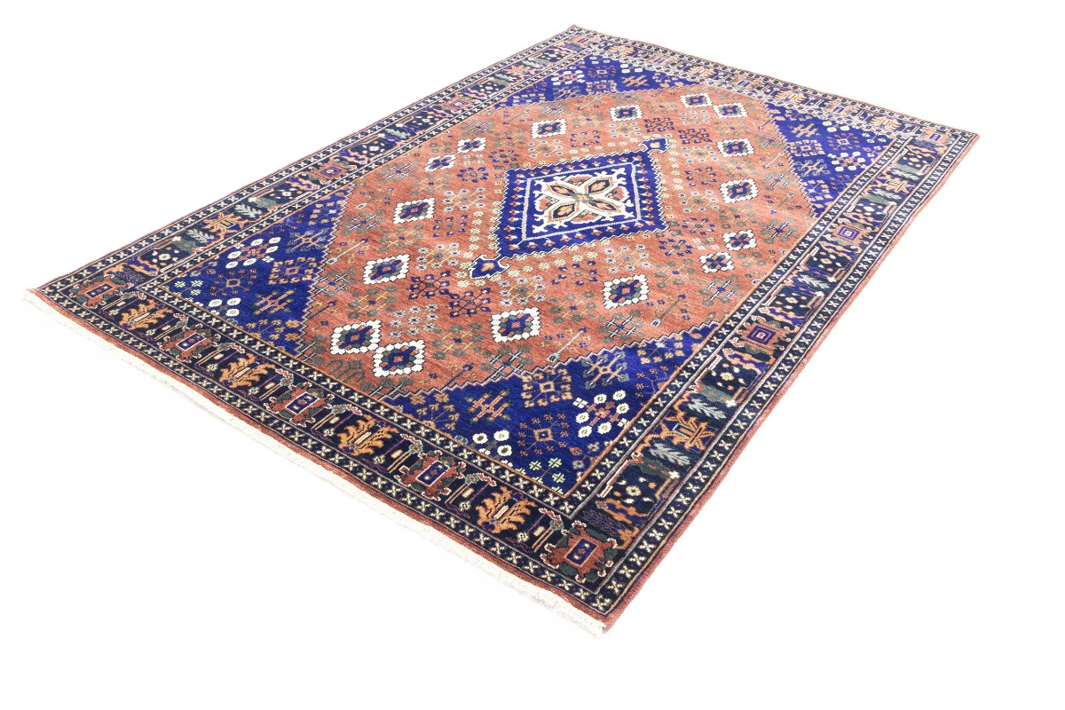 Magic Rugs Rust & Navy Tribal 6X9 Indo-Joshaghan Oriental Rug