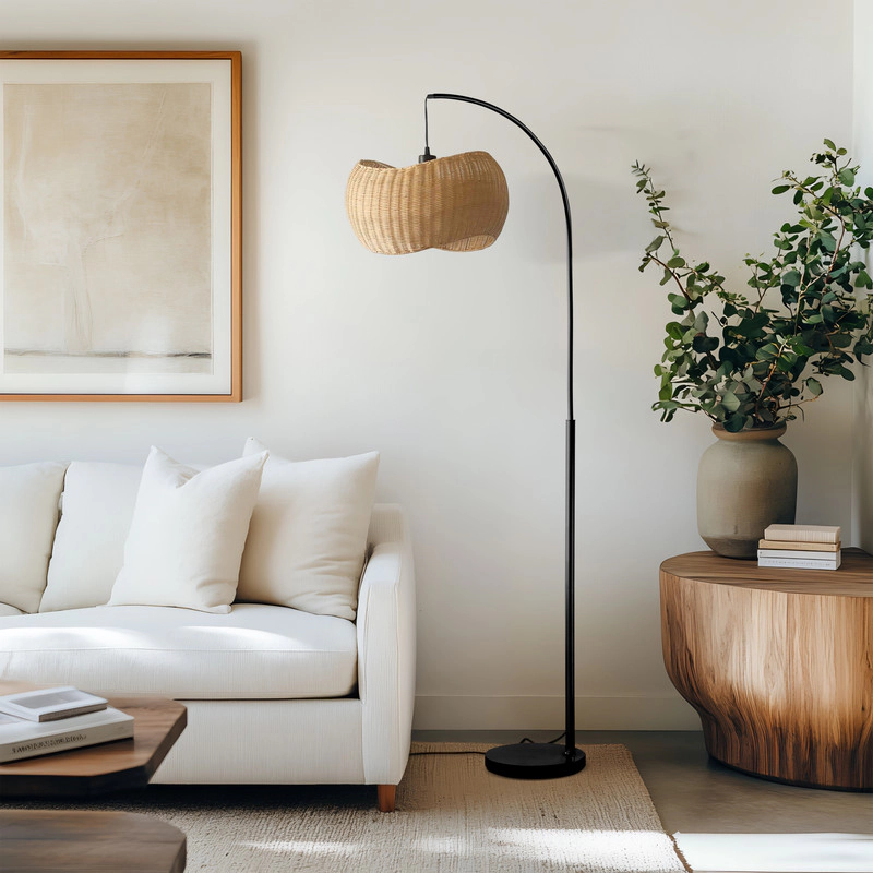 Brightech Wave Rattan Pendant Light