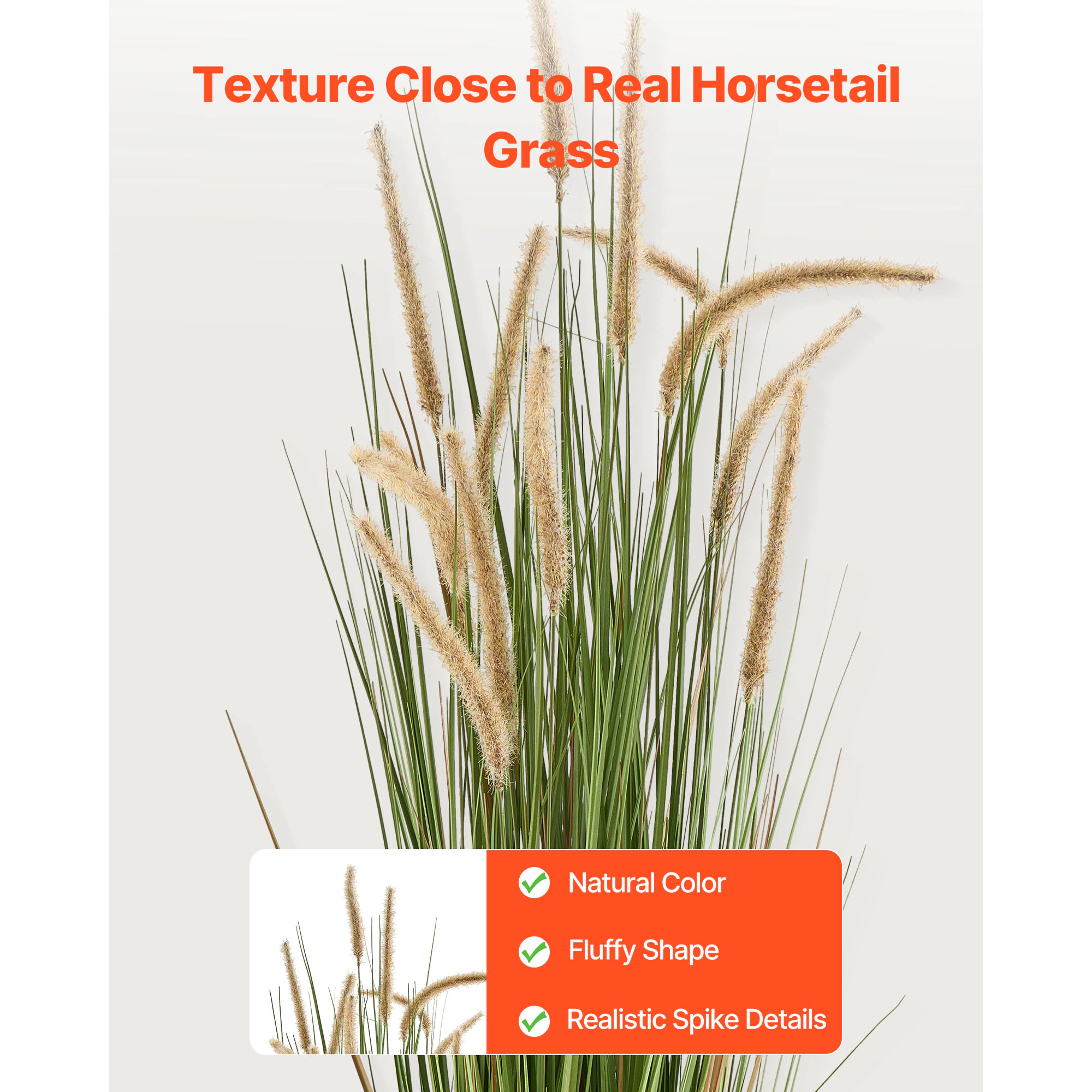 HONGGE Artificial Grass Plant, Faux Fake Greenery Shrubs Plant