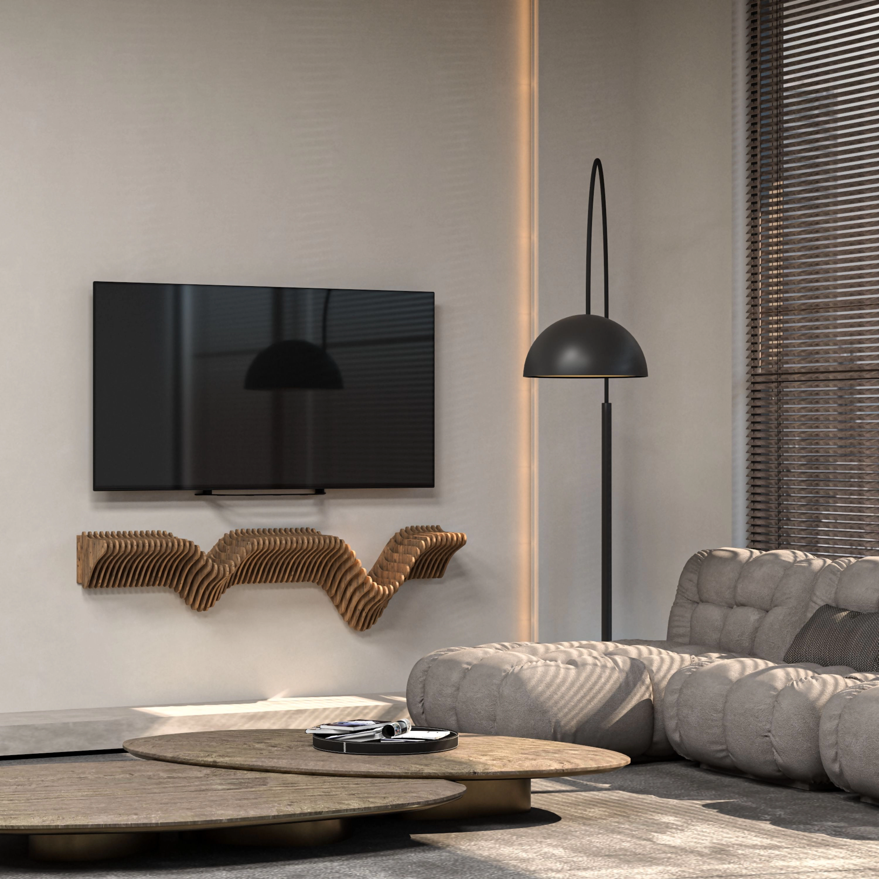Wear Sierra 40" Geometric Floating Wall Shelf