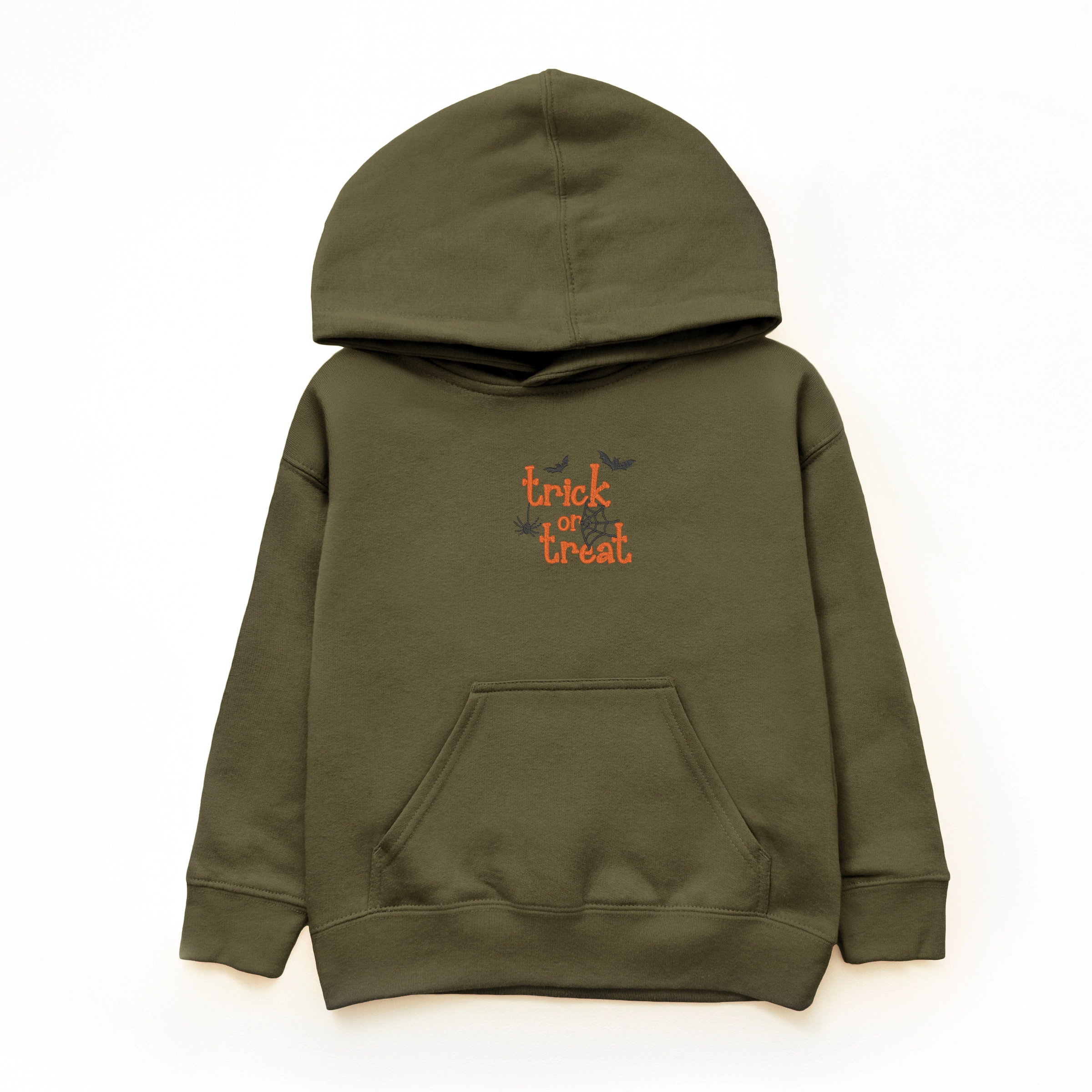 The Juniper Shop - Youth Graphic Hoodie Embroidered Spiderweb Trick or Treat