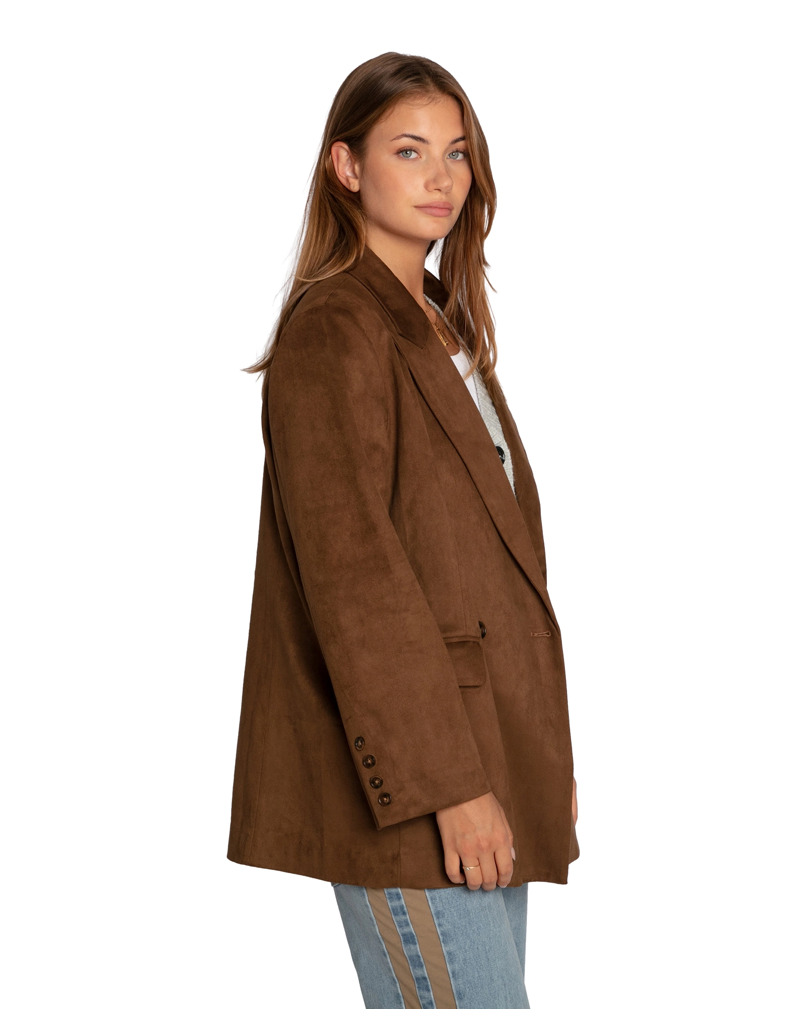 Belle & Bloom Charmer Faux Suede Blazer