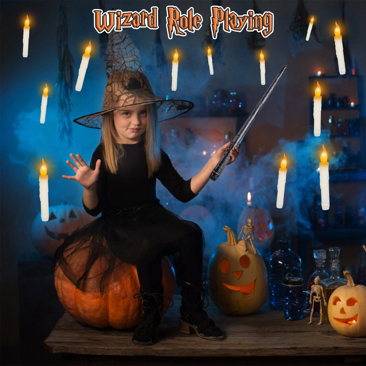GBruno LED Floating Candles With Magic Wand Remote