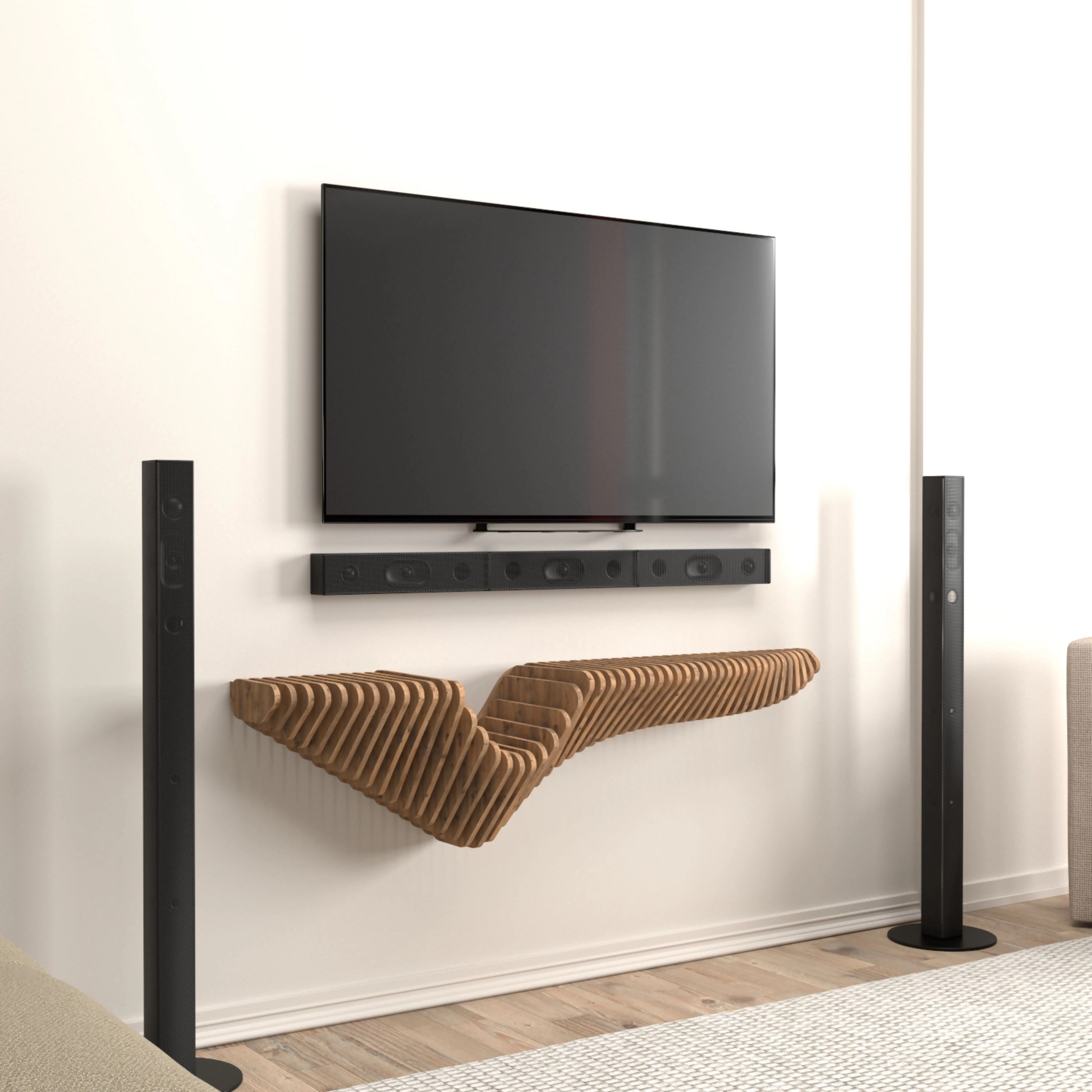 Wear Sierra 48" Geometric Floating Wall Shelf