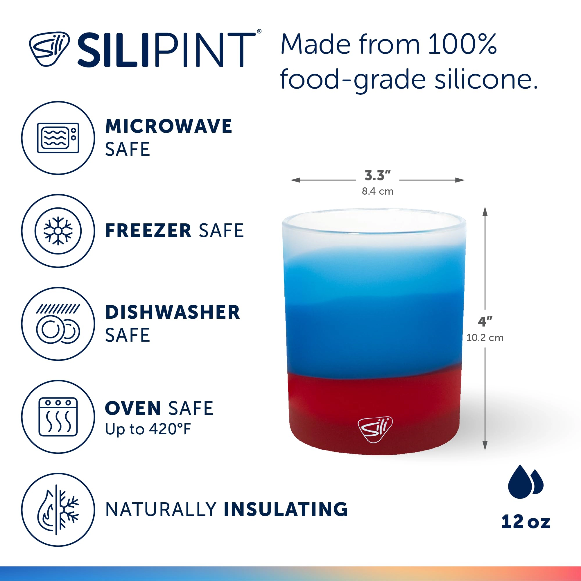 Silipint Silicone 12 oz Rocks Glass