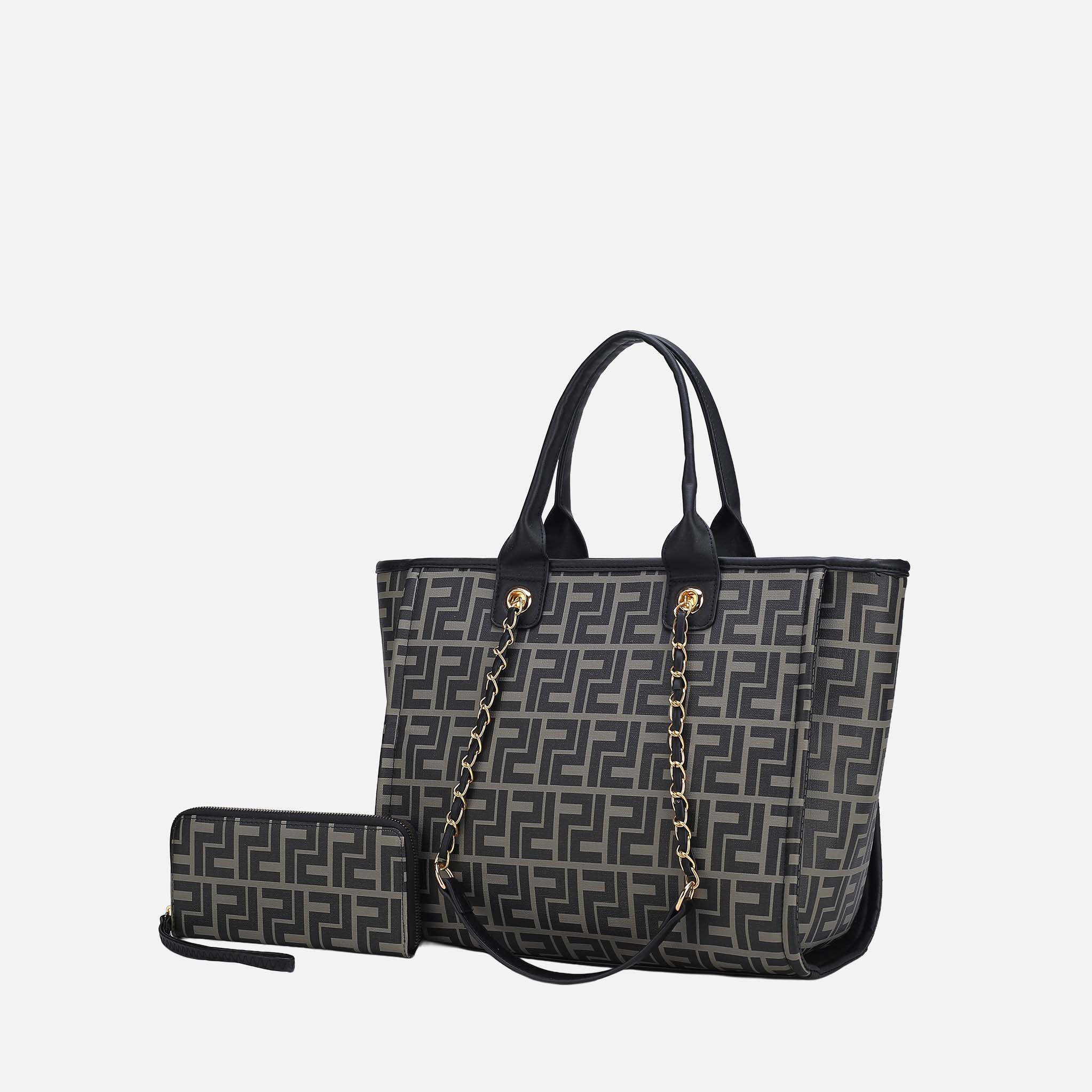 MKF Collection by Mia K. Marlene Tote Bag with Matching Wallet Vegan Leather
