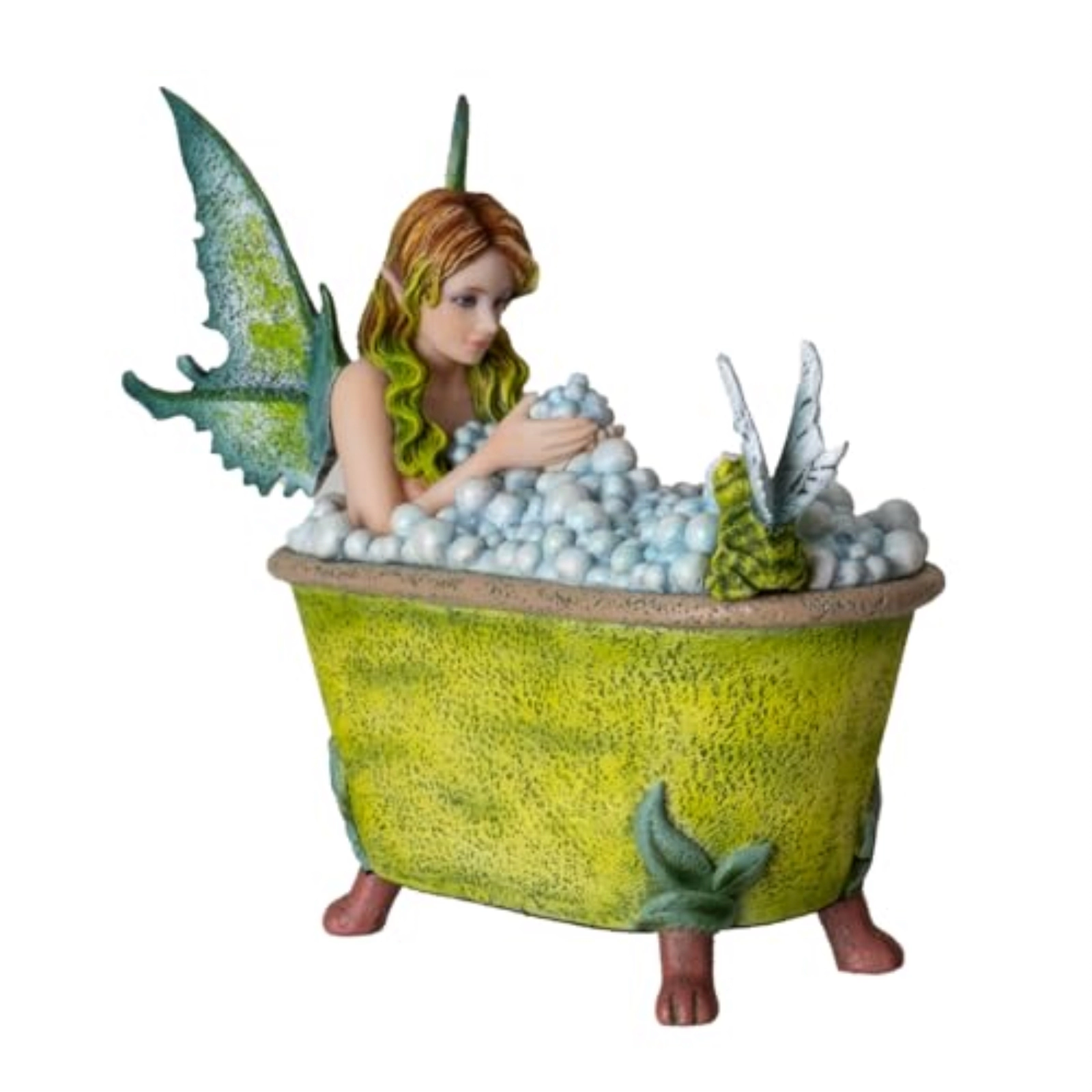 Pacific Giftware Enchanting Frog Fairy Gossiping with Fairy in Bubble Bath Figurine 7.5 Inch Length by Amy Brown Fantasy Art