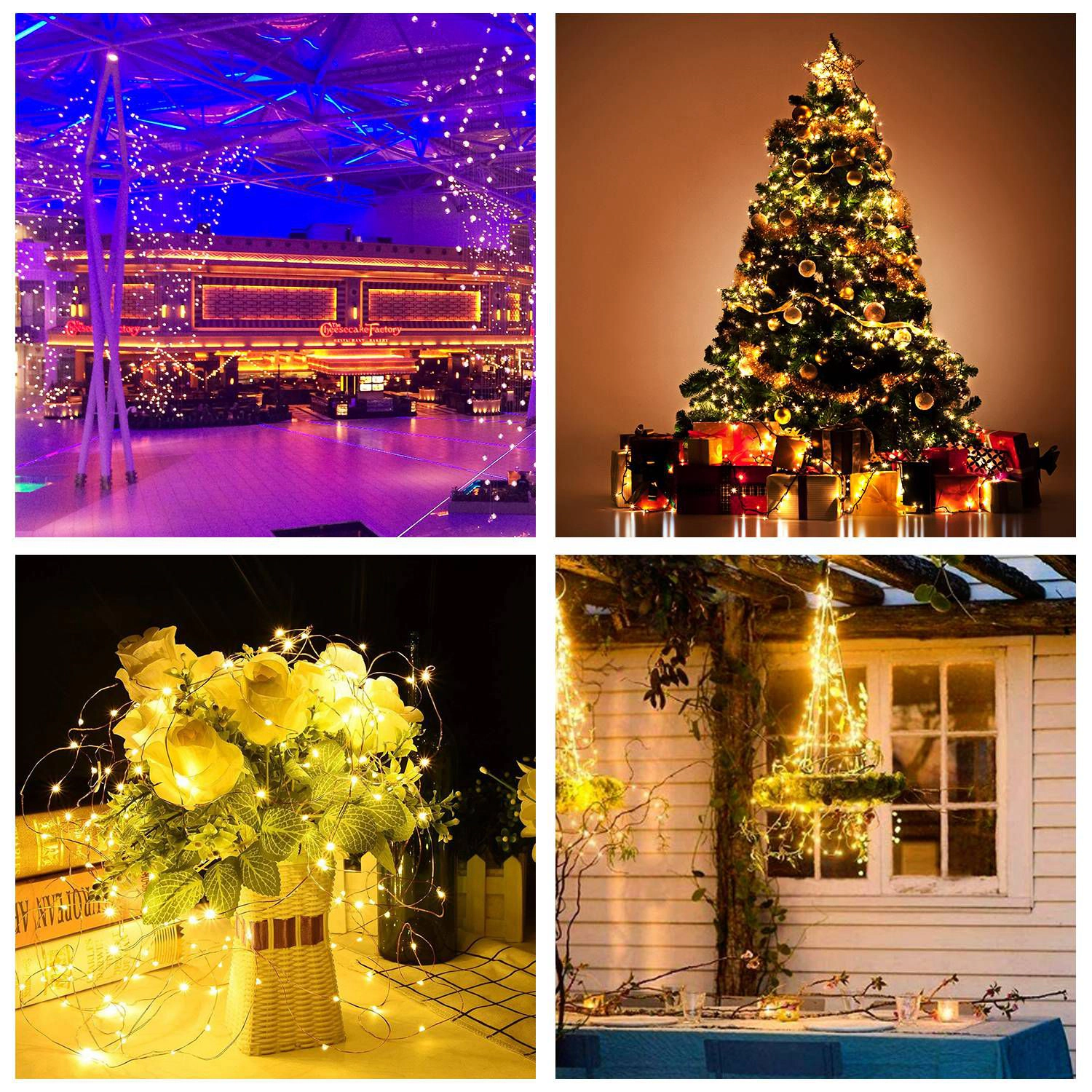 GBruno 2-Pack LED String Lights With Remote Control