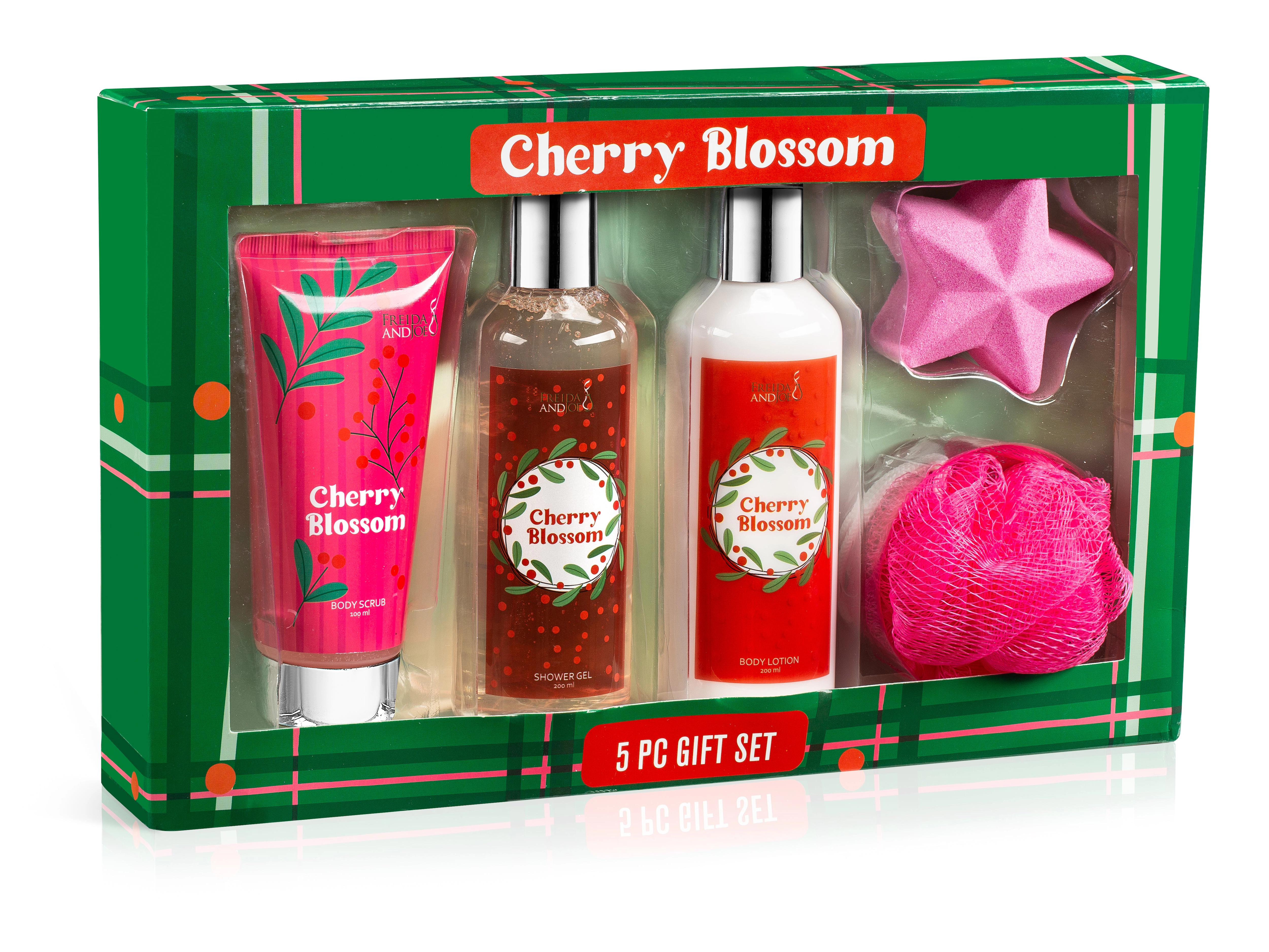 Freida and Joe Women Cherry Blossom Fragrance Bath And Body Collection Gift Box Set