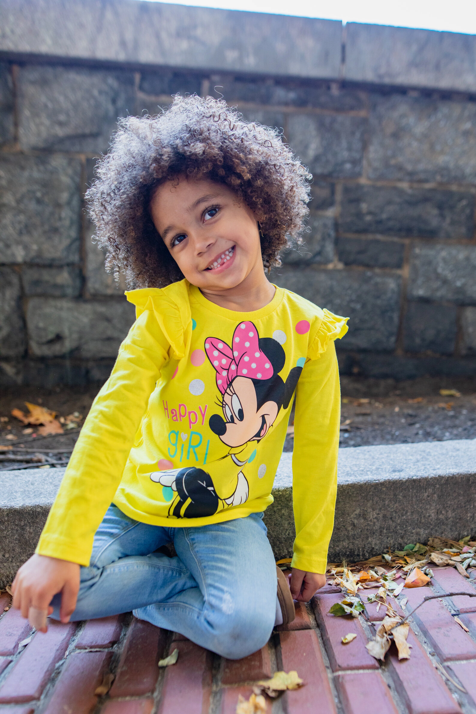 Disney Minnie Mouse Girls' 3-Pack Glitter Long Sleeve Tees