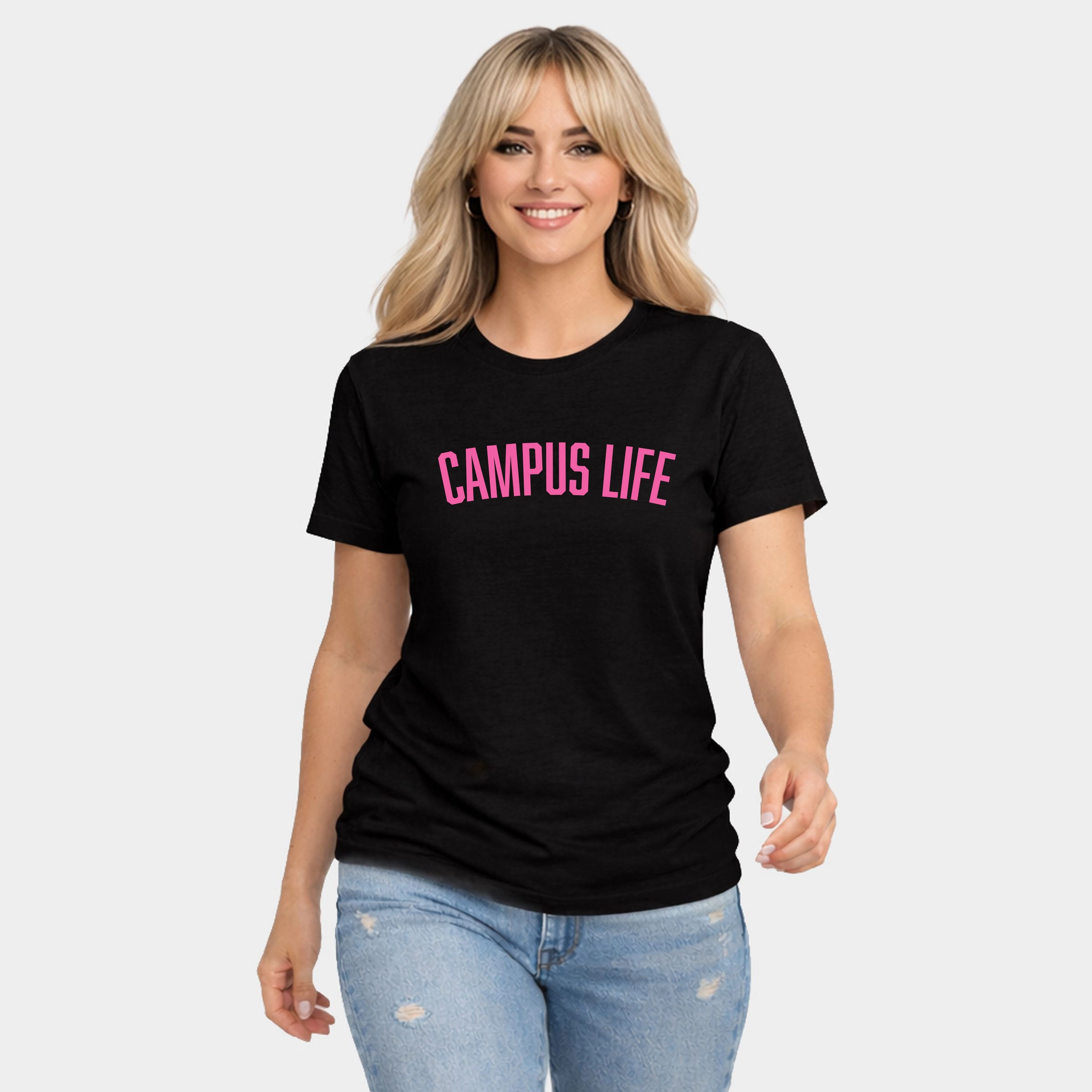 Simply Sage Market - Women's Short Sleeve Graphic T-Shirt Campus Life Varsity