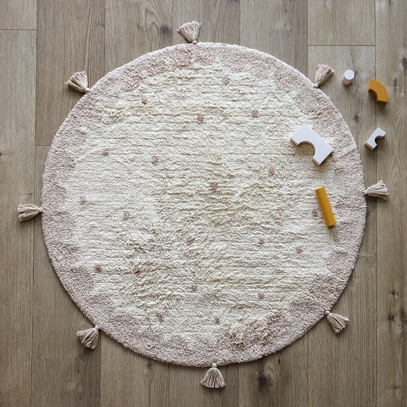 Nattiot Washable Cotton Polka Dot Kid's Bedroom Rug - Mallen