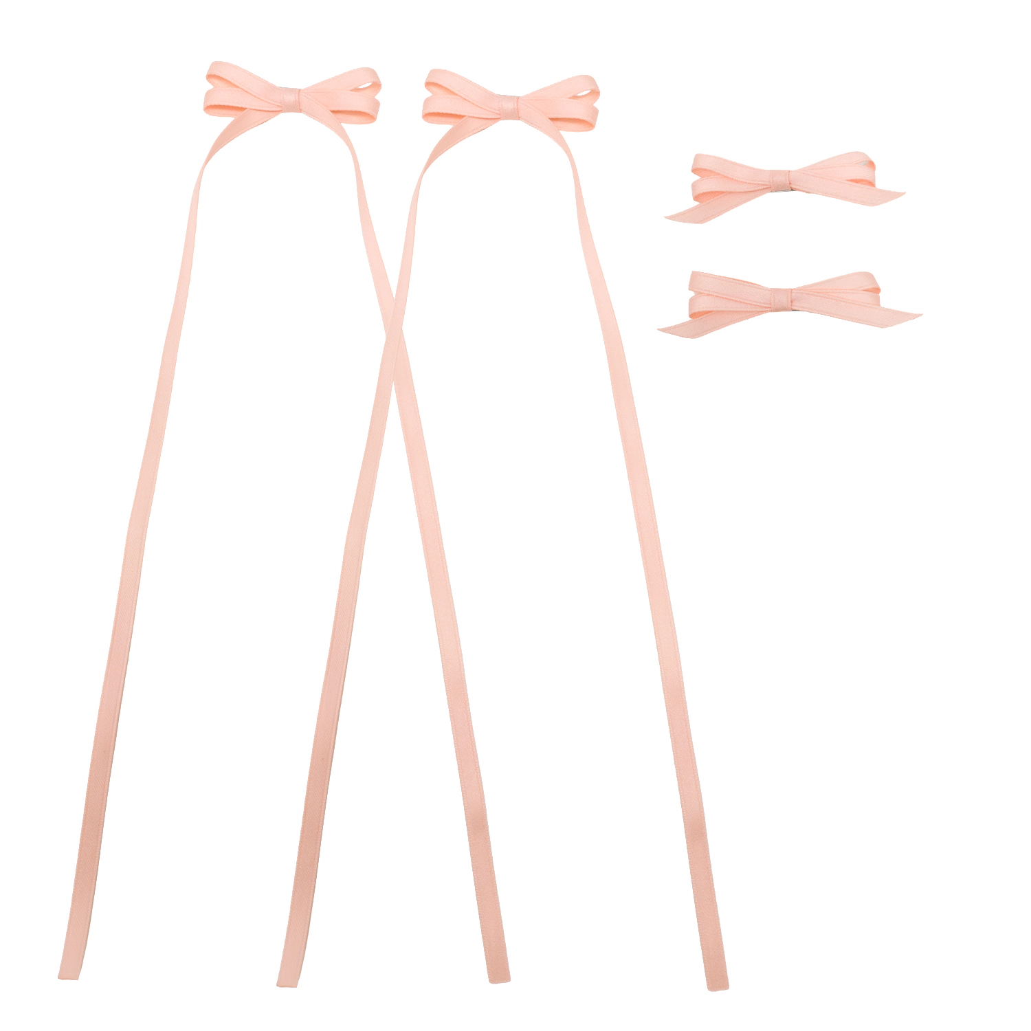 Puttisu Girls 4-Piece Ribbon Bow Clip Set