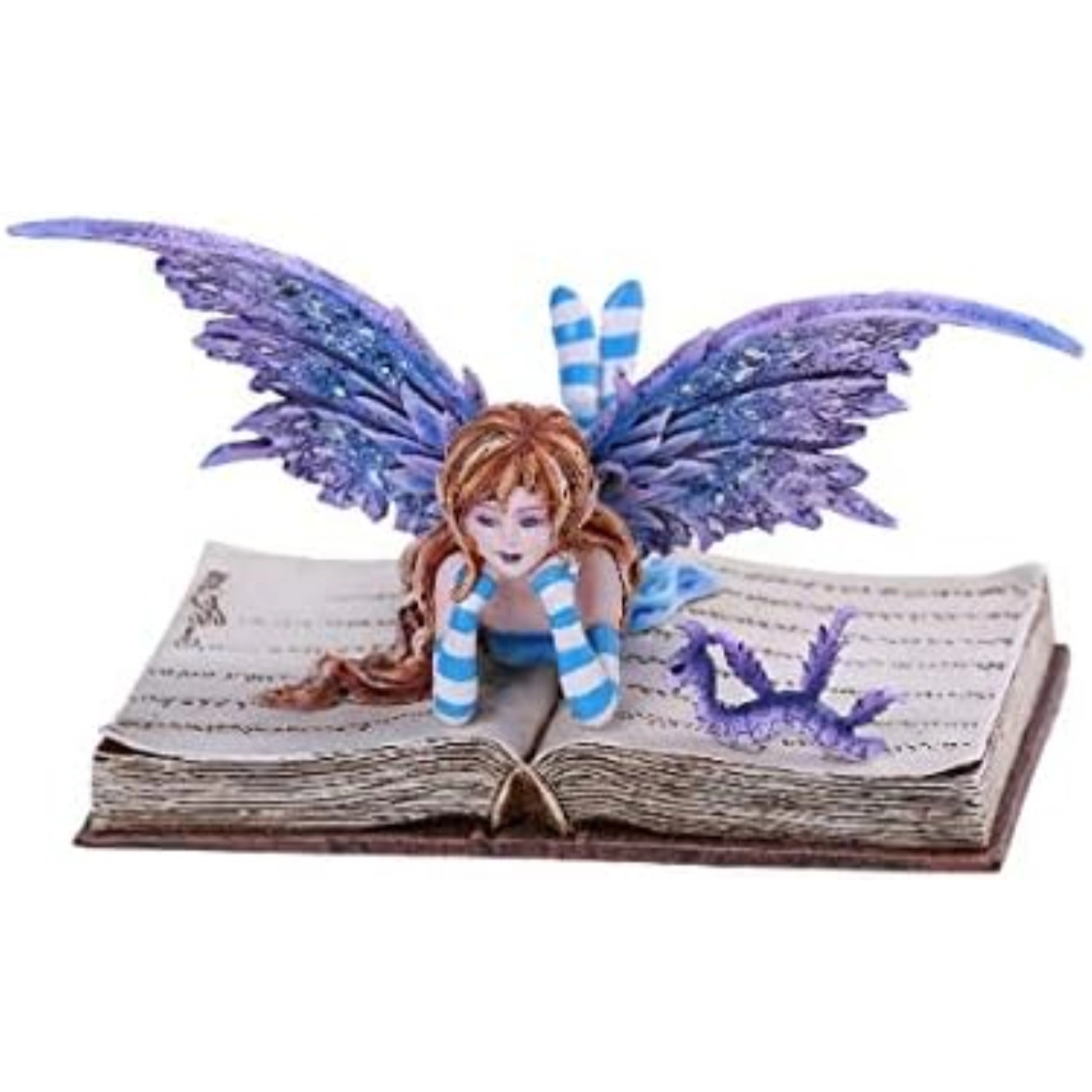 Pacific Giftware Amy Brown Bookworm Fairy Resin Collectible Figurine 7.25 inch
