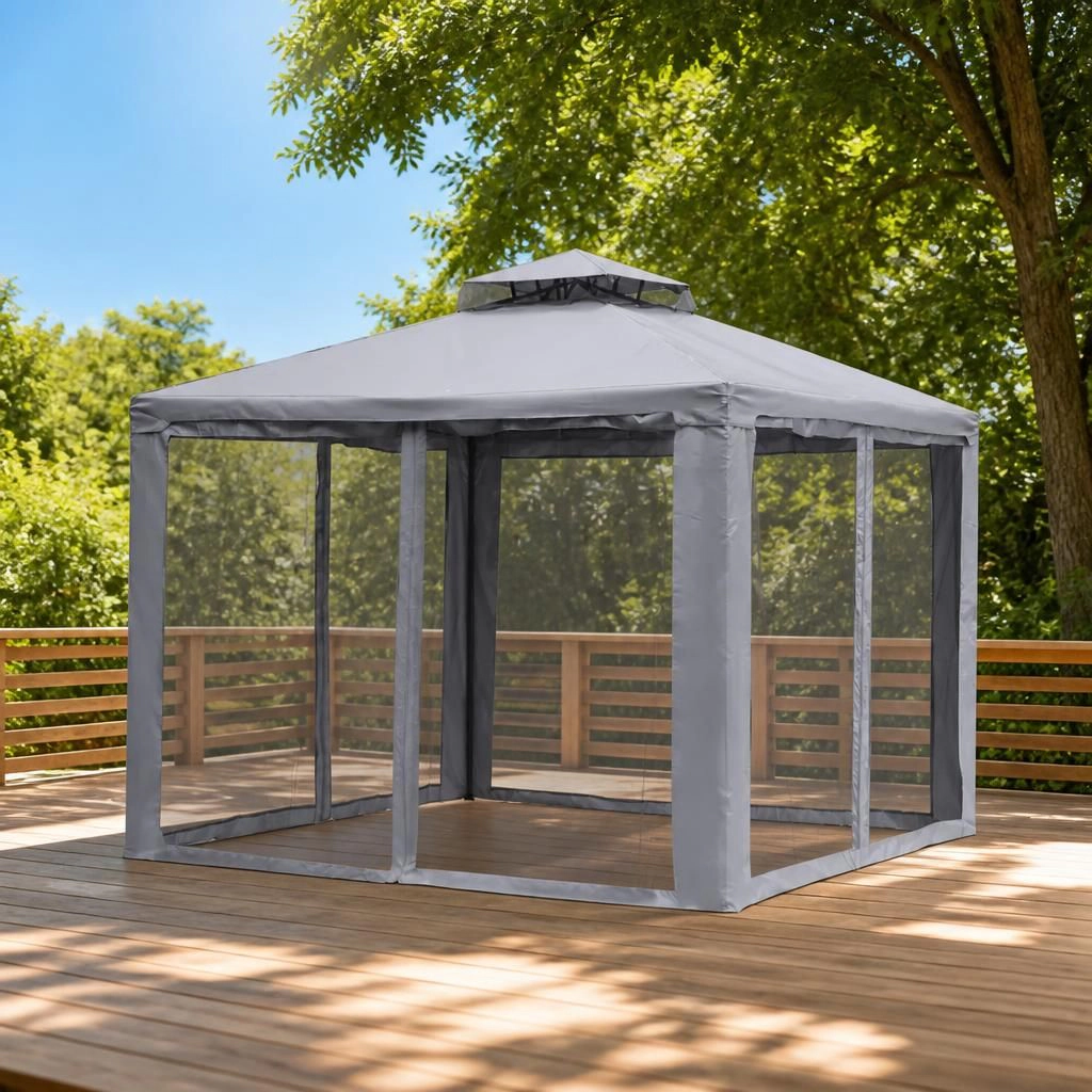 WOW PIONEER 10 Foot Square Outdoor Gazebo