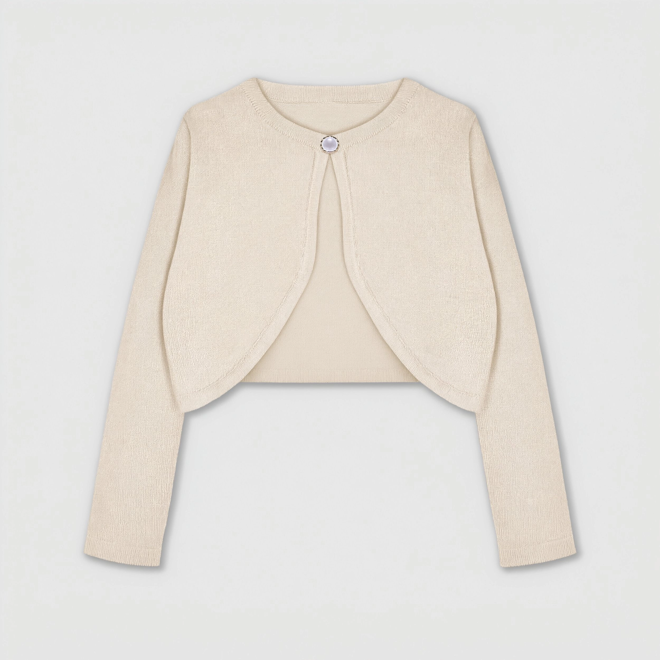 Arshiner Girls Open Front Shrug Cardigan Kids Children Knit Long Sleeve Bolero With Button Closure