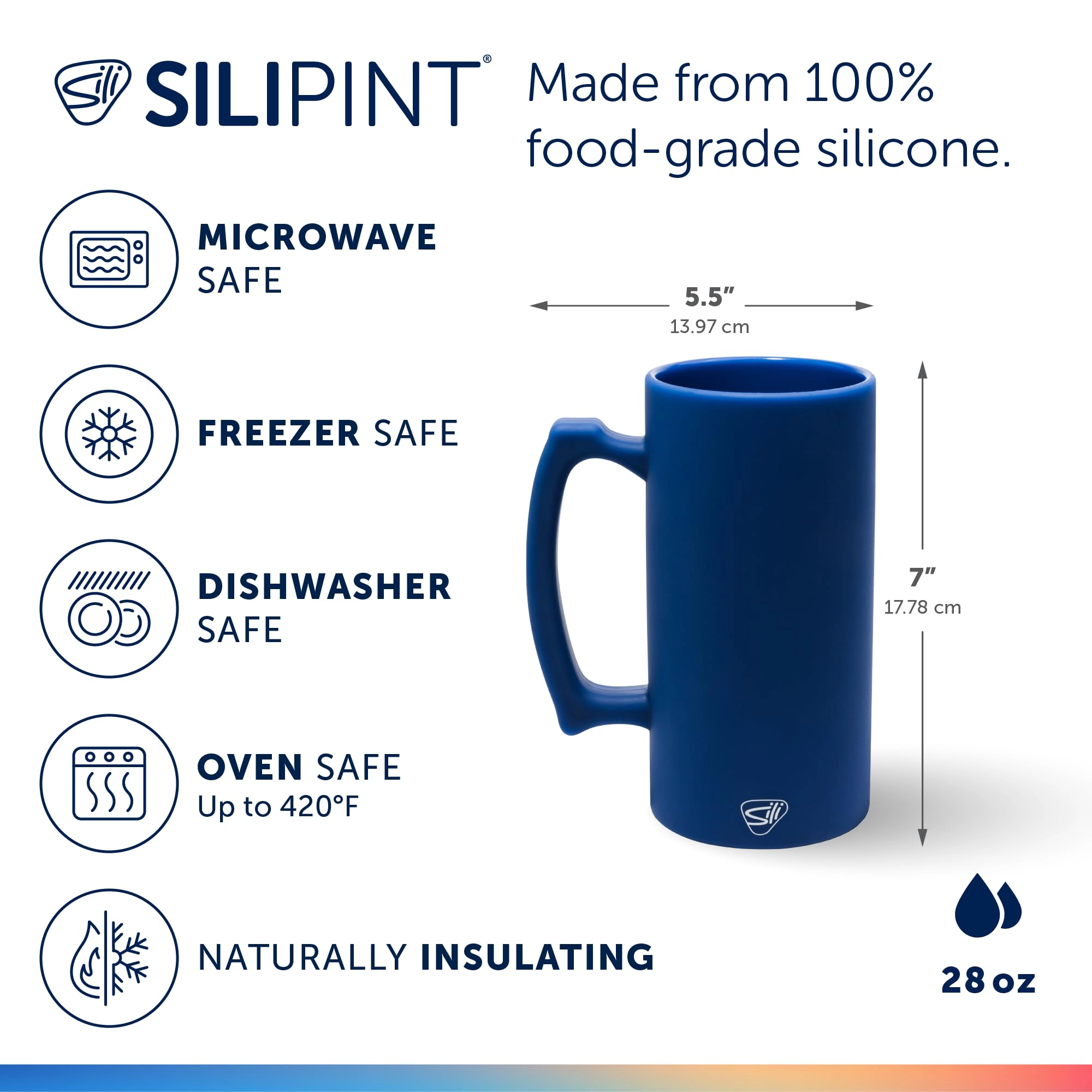Silipint Silicone 28 oz Beer Stein