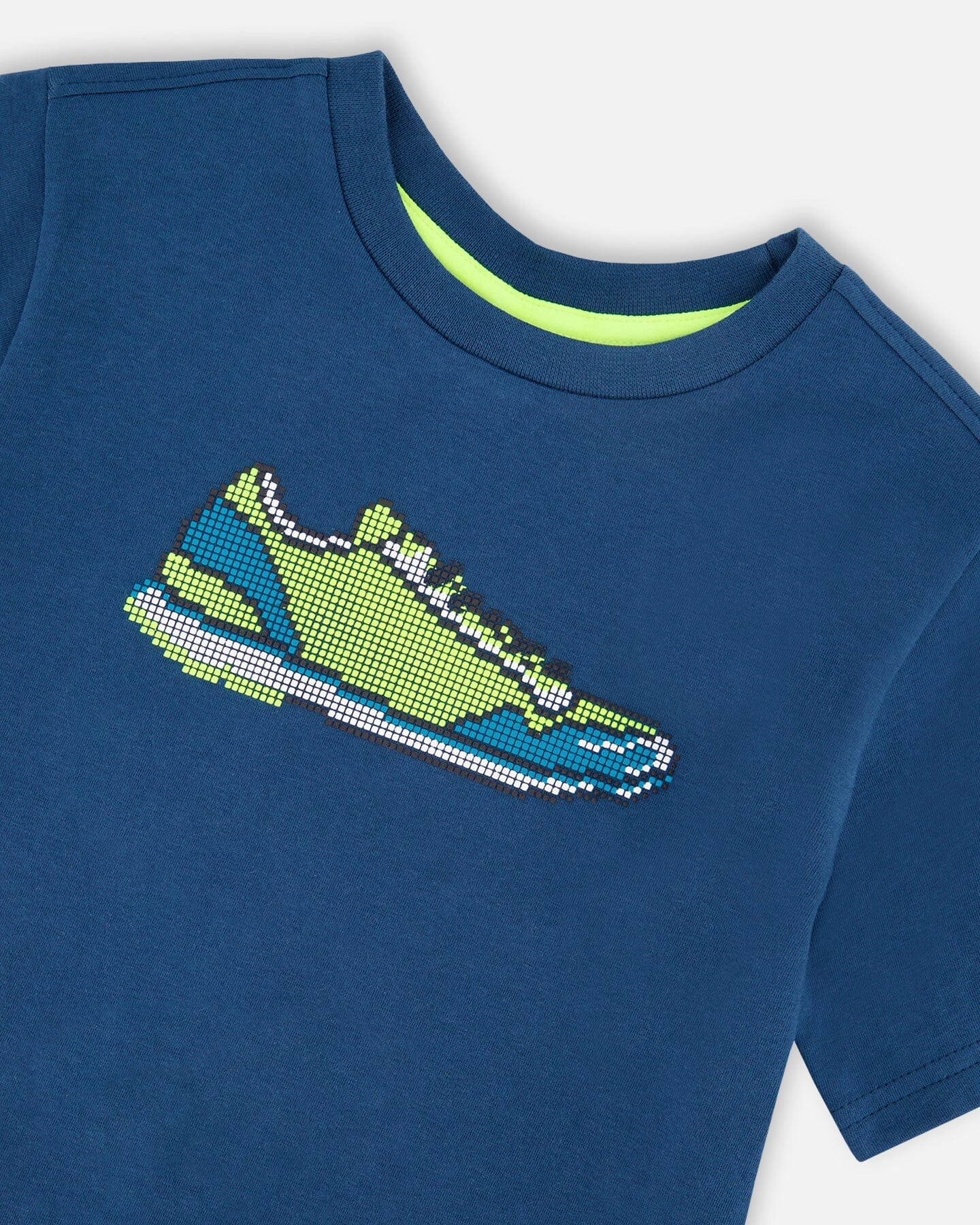 Deux par Boys Organic Cotton Jersey Pixel Sneaker Graphic Print T-Shirt