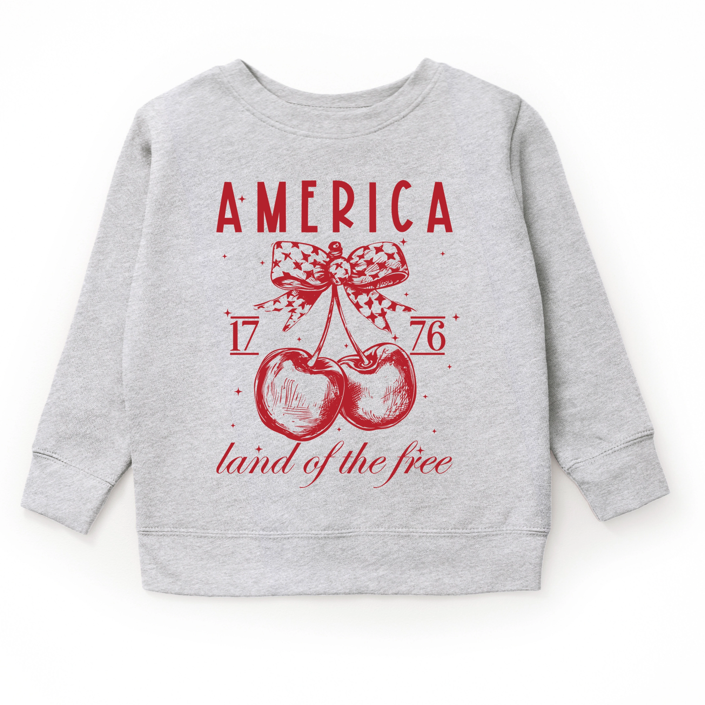 Simply Sage Market - Land Of The Free Cherries Youth Graphic Sweatshirt