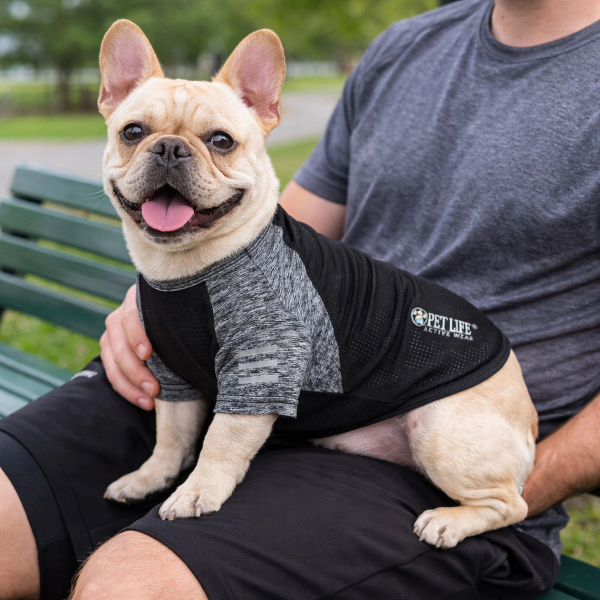 Pet Life ® Active 'Hybreed' 4-Way Stretch Two-Toned Performance Dog T-Shirt
