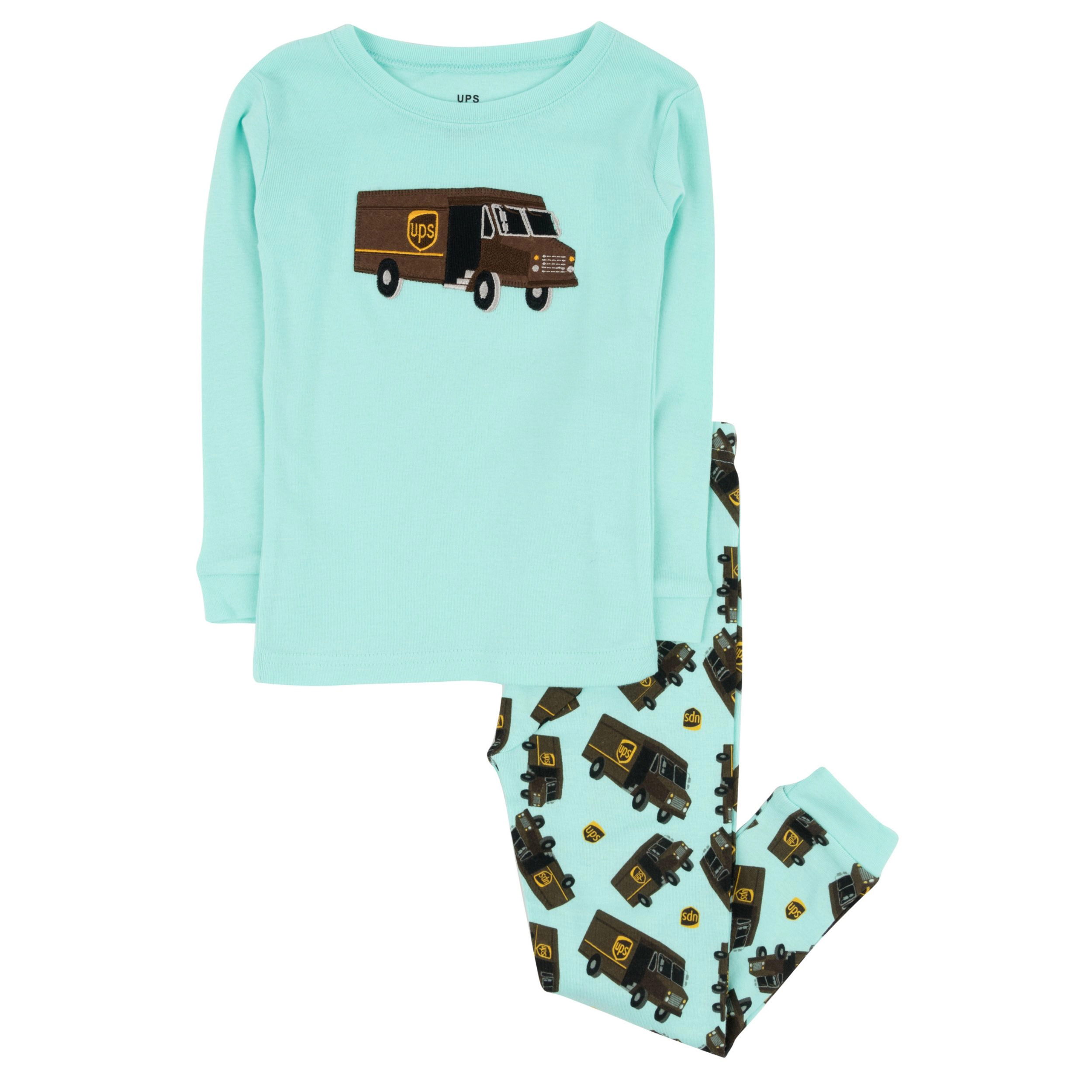 Leveret Baby/Toddler/Kids 2-pc Cotton Snug Fit UPS Truck Pajamas