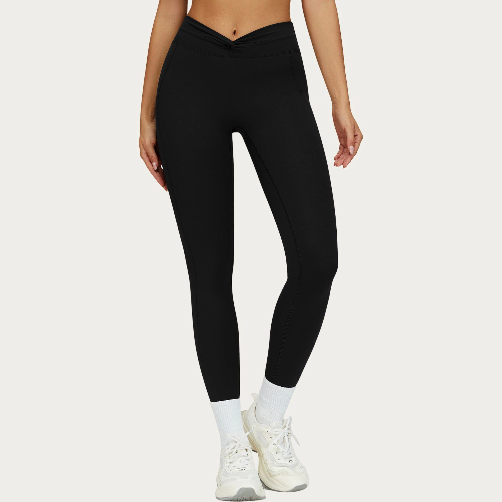 Anna-Kaci Active Women's High Waist Sculpting Leggings with Twist Front Waistband and Smooth Stretch Fabric