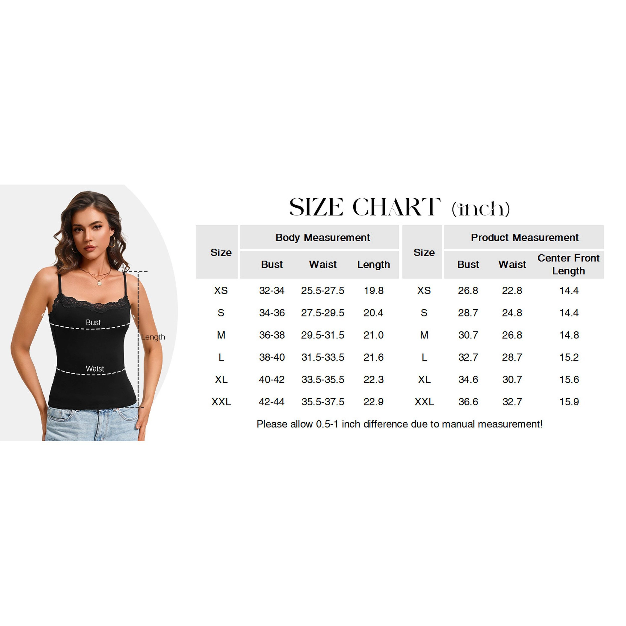 Avidlove Women's Lace Trim Square Neck Adjustable Strap Double Lined Camisole Tank Top