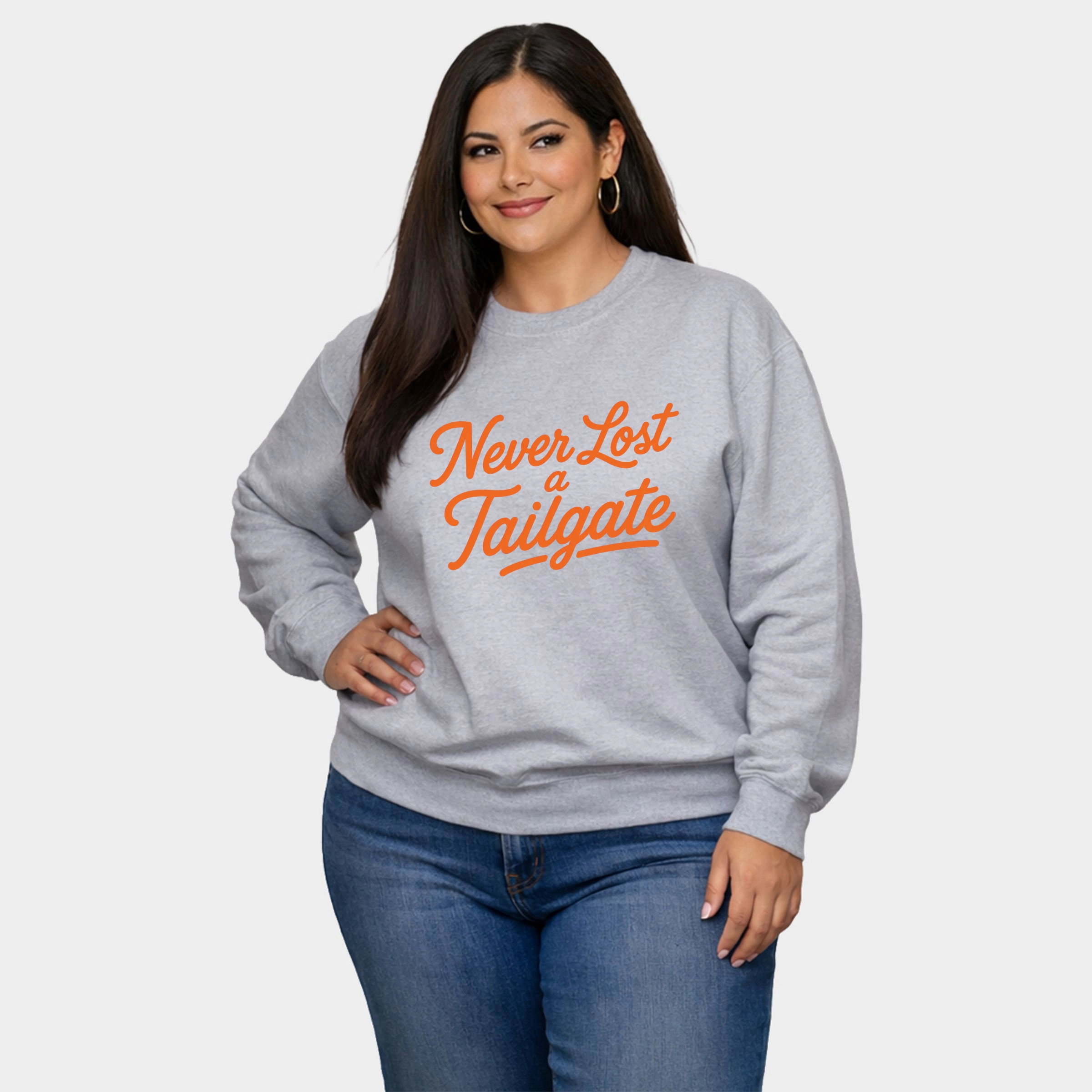 Simply Sage Market - Women's Plus Sized Graphic Sweatshirt Never Lost a Tailgate