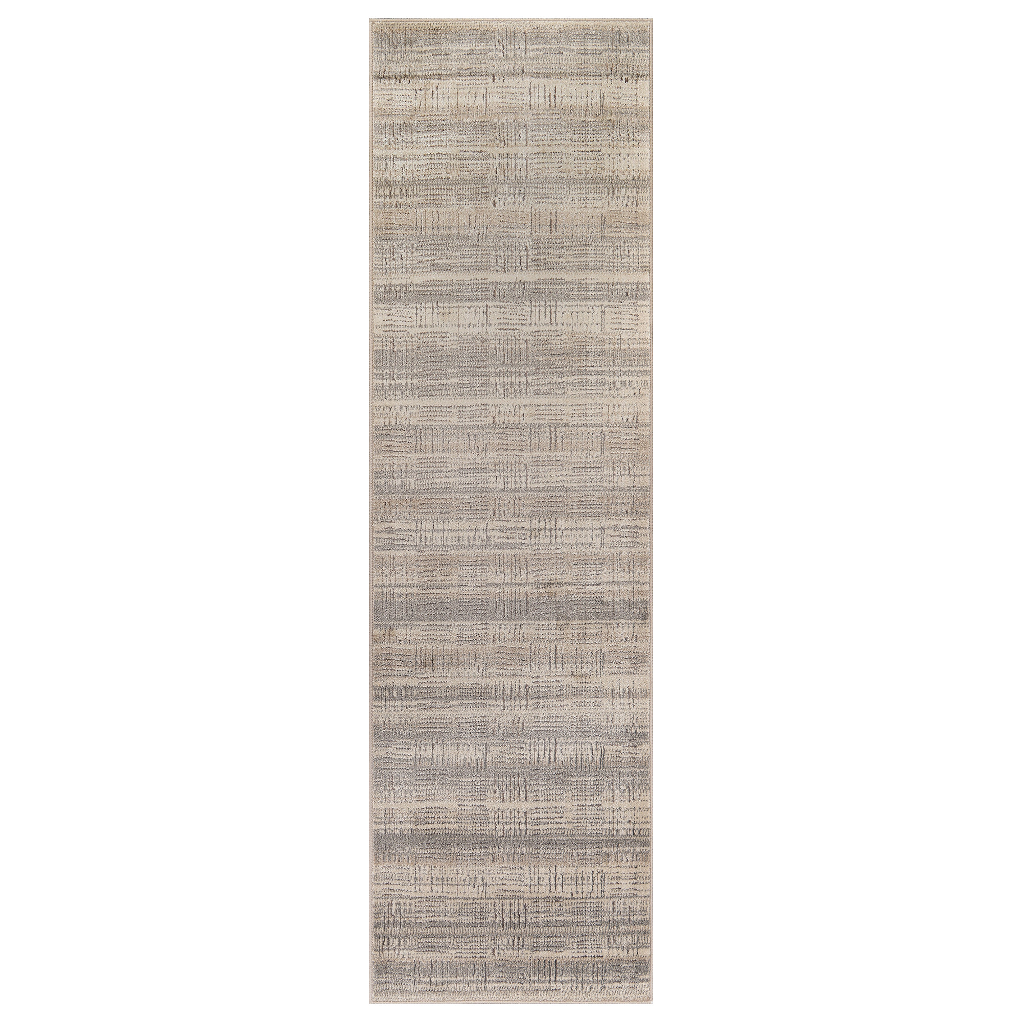 World Rug Gallery Textured High-Low Indoor Area Rug, Neutral Sandstone Design, Jute Backing