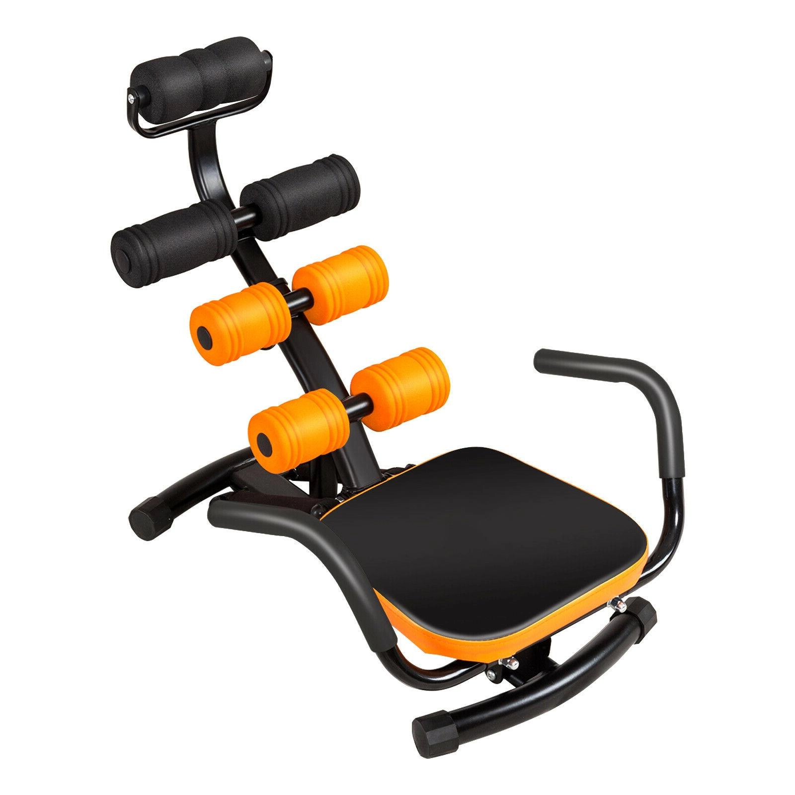 SUGIFT Orange Abdominal Trainer Bench with Foam Rollers 23.6-in W 21.5-in D 27.5-in H 220.5-lb User Capacity