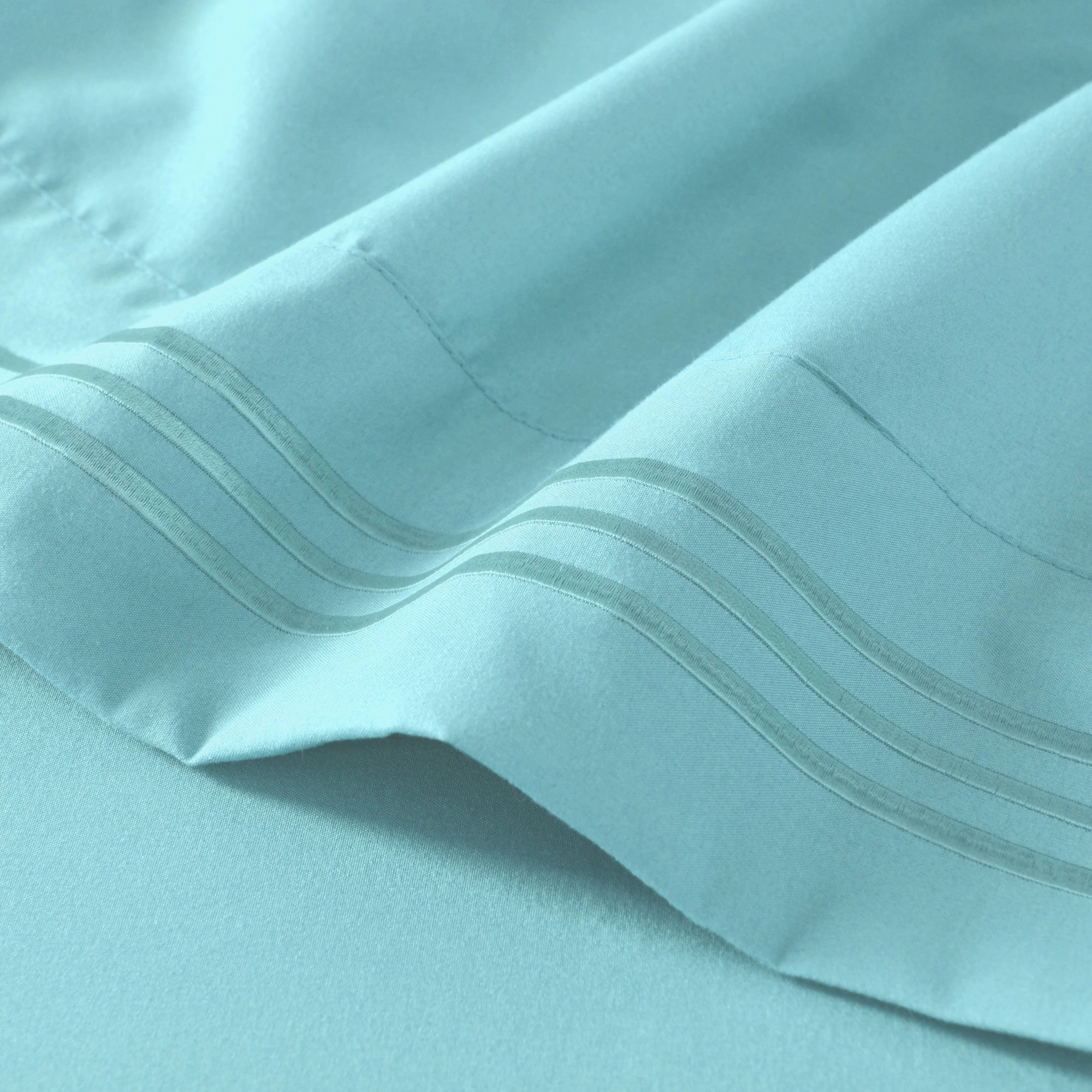 Marcielo 4/6 Pcs Soft Solid & Embroidery Bed Sheets Set