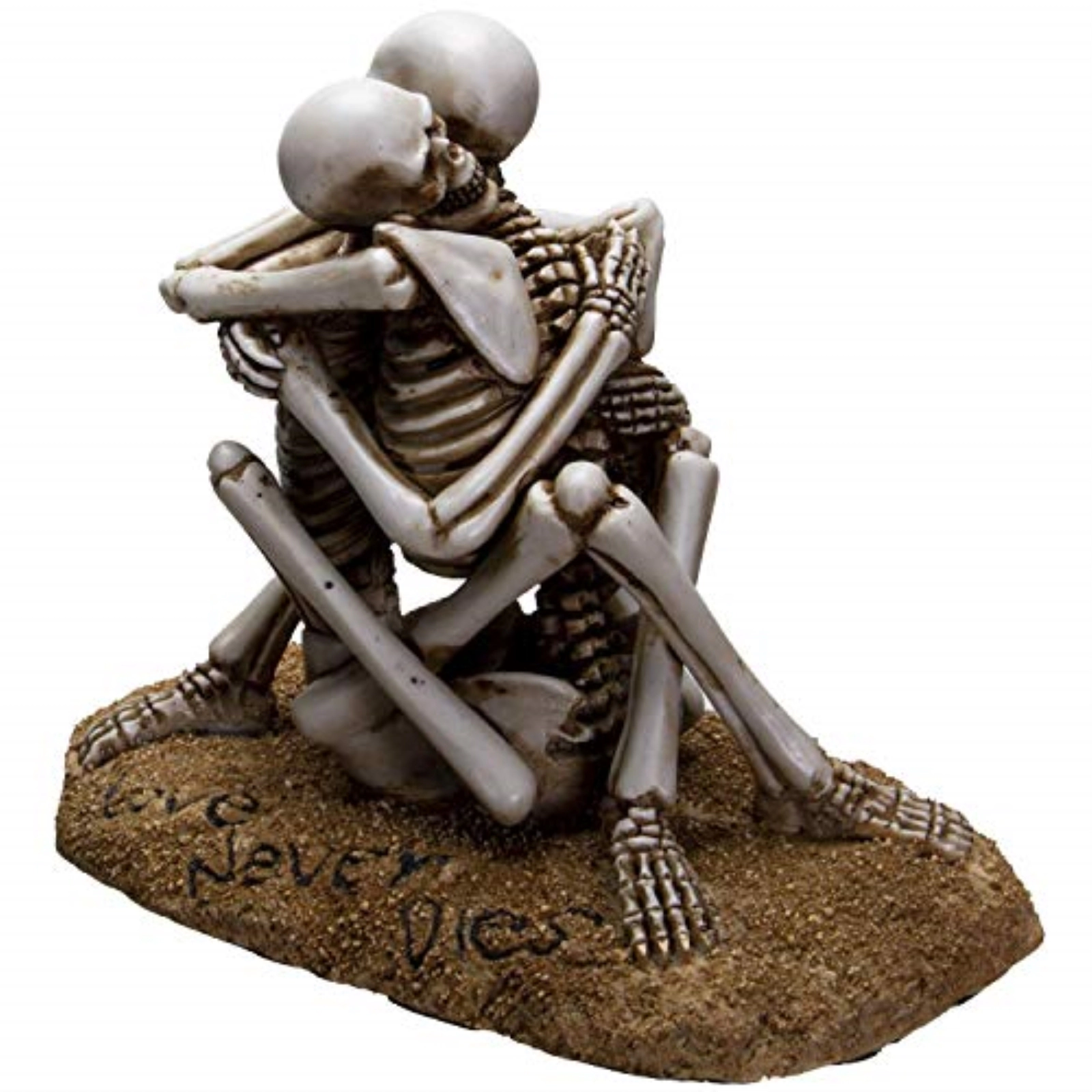 Pacific Giftware Love Never Dies Skeleton Couple Sharing an Intimate Hug Resin Figurine 6.1 inch