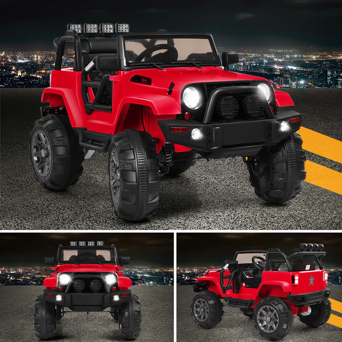 SUGIFT Remote Control LED Lights and MP3 Player 12V Kids Ride On Truck
