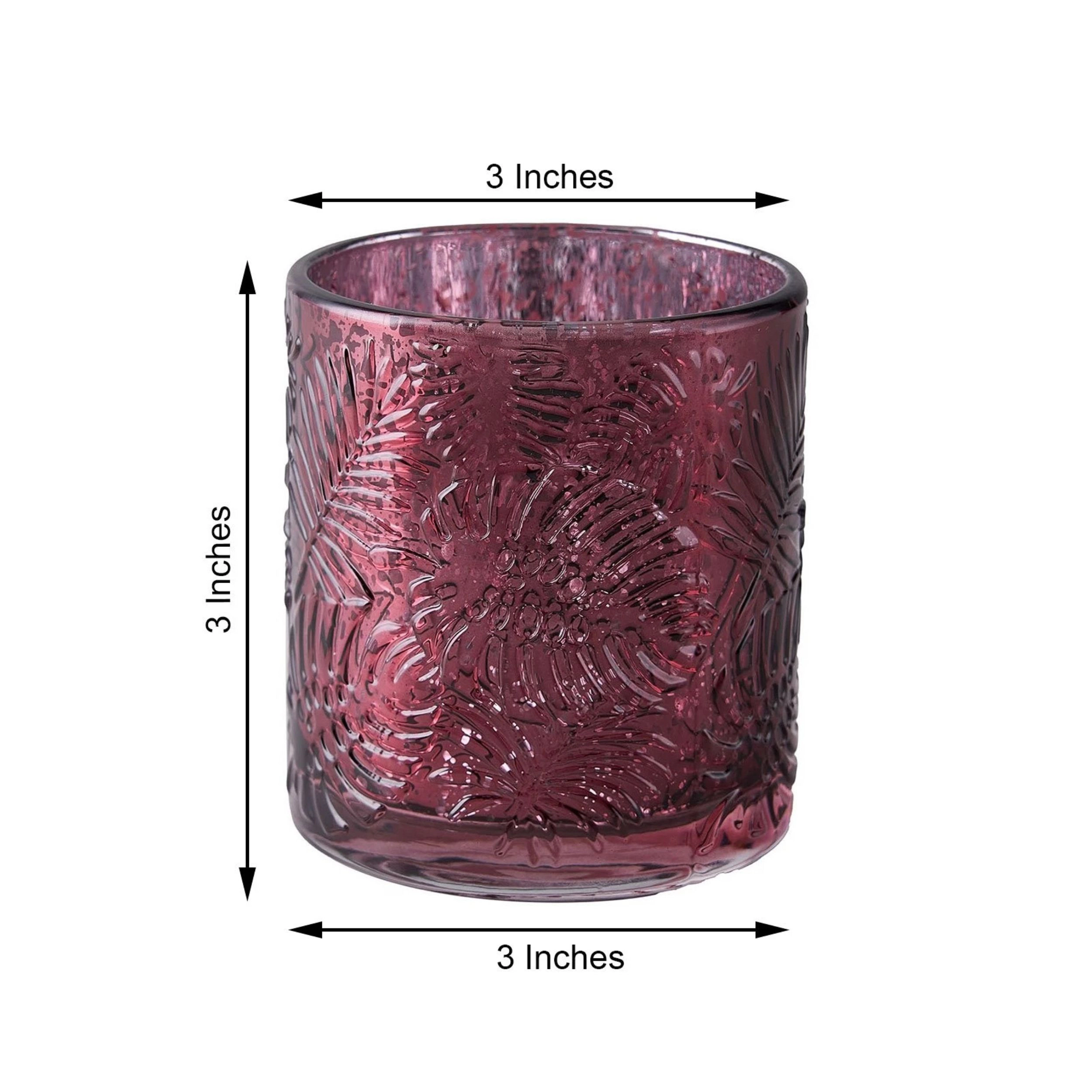 Home Collection Set of 6 3-Inch Mercury Glass Votive Candle Holders
