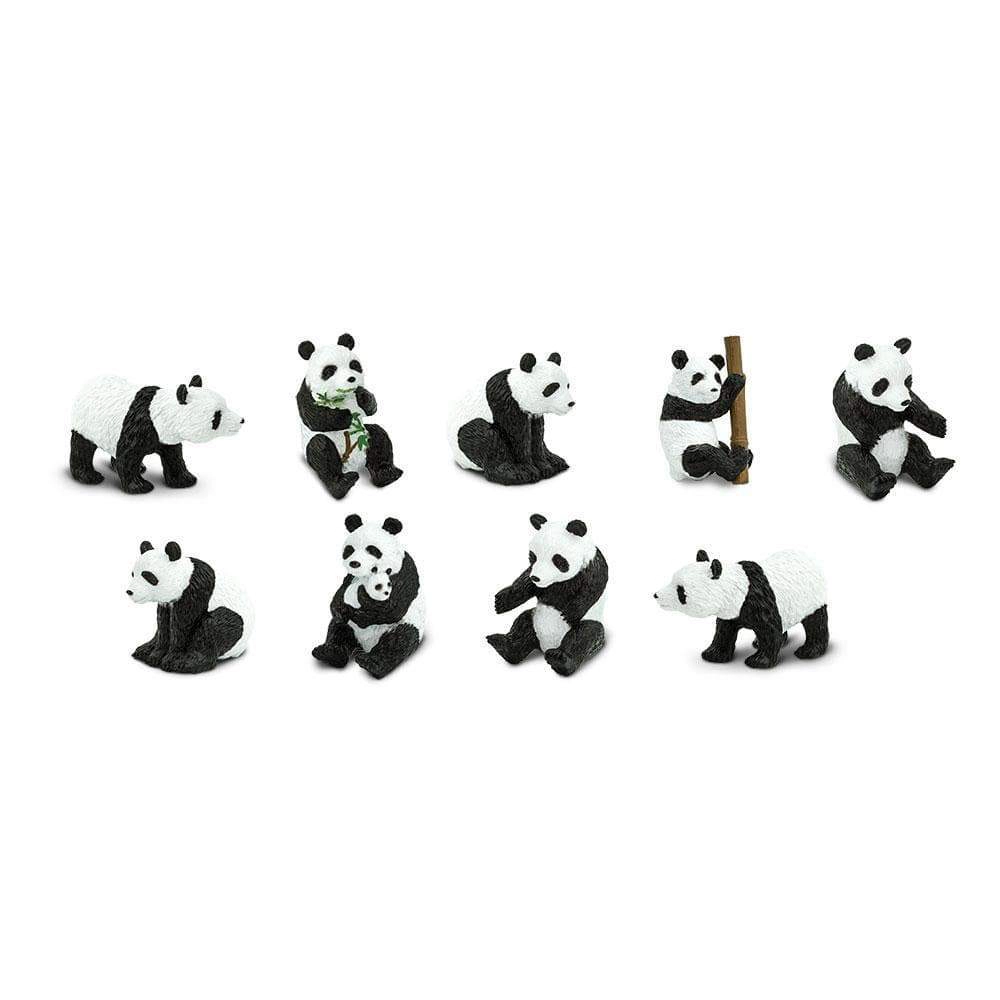 Safari Ltd. - Pandas TOOB - contains 9 Mini Figurines