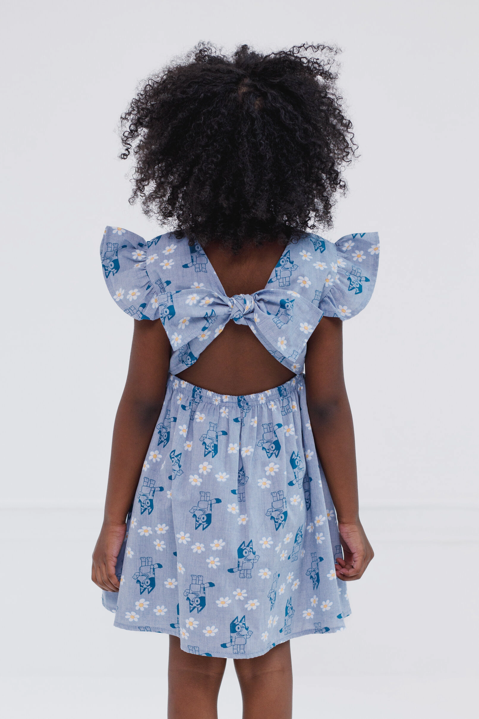 Bluey Girls' Chambray Dress