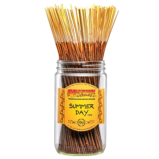 Wild Berry Summer Day Hand-Dipped Incense Sticks, 100 Count, 11 in ...